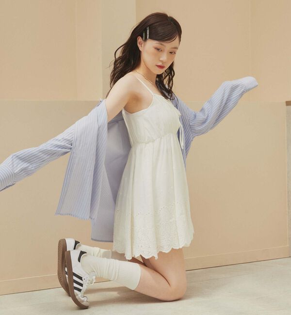 archives「コットンスカラップレースミニキャミワンピース」|ワンピース|