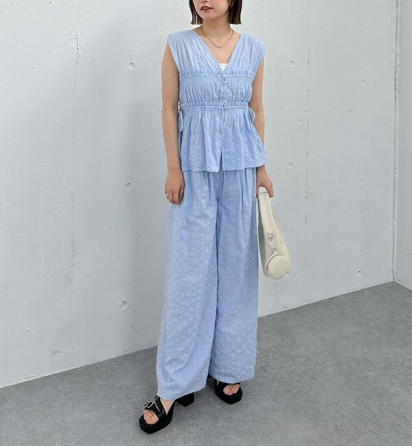 archives「【ＳＥＴ　ＵＰ対応】ギャザーストライプノースリブラウス」|シャツ・ブラウス|