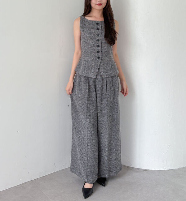 archives「【ＳＥＴＵＰ対応】タックツイードワイドスラックス」|チノ|