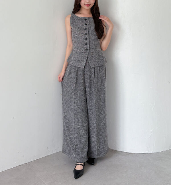 archives「【ＳＥＴＵＰ対応】タックツイードワイドスラックス」|チノ|