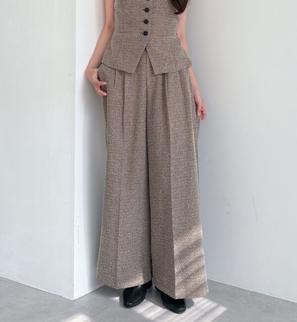 archives「【ＳＥＴＵＰ対応】タックツイードワイドスラックス」|チノ|