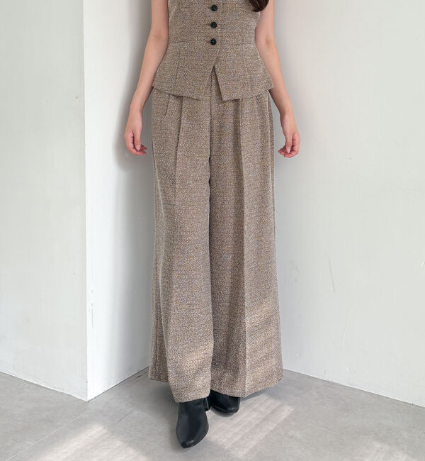 archives「【ＳＥＴＵＰ対応】タックツイードワイドスラックス」|チノ|