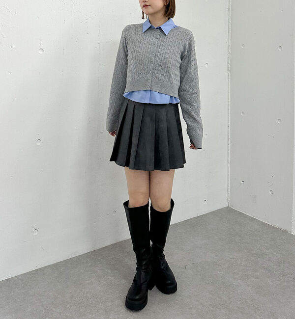 archives「ケーブルニットＣＤ&times;シャツＳＥＴ」|カーディガン|