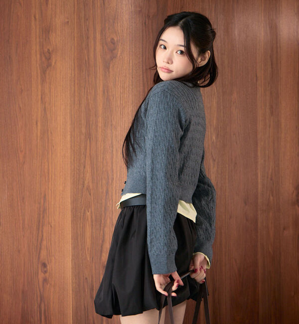 archives「ケーブルニットＣＤ&times;シャツＳＥＴ」|カーディガン|