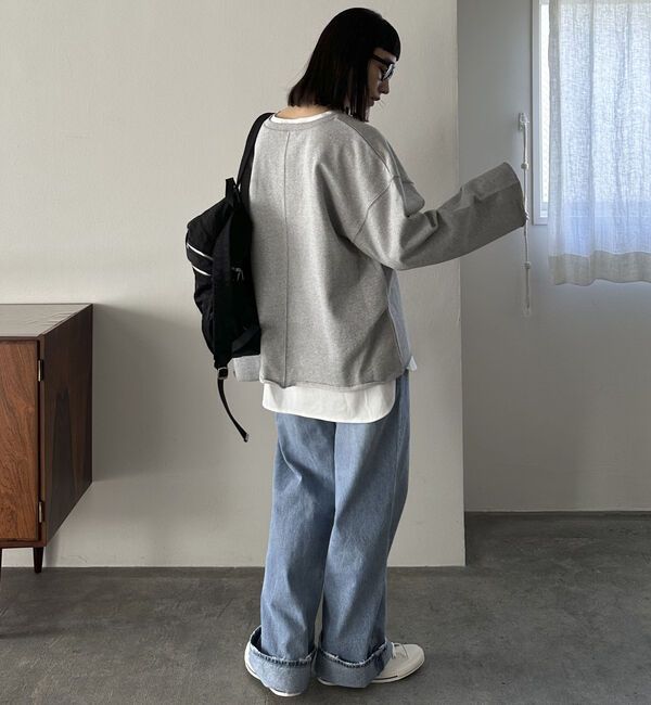 Doux archives「ＵＳコットンロンＴｅｅレイヤードスウェット」|カーディガン|