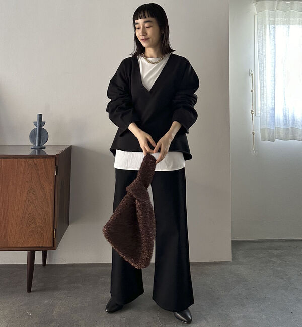 Doux archives「ＵＳコットンロンＴｅｅレイヤードスウェット」|カーディガン|