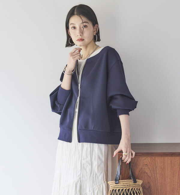 Doux archives「カノコ４ｗａｙ　ＷＺＩＰプルオーバー」|Tシャツ・カットソー|NAVY