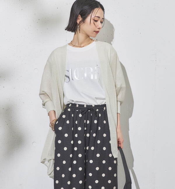 Doux archives「ウォッシャブルコットンオープンメッシュカーディガン」|カーディガン|