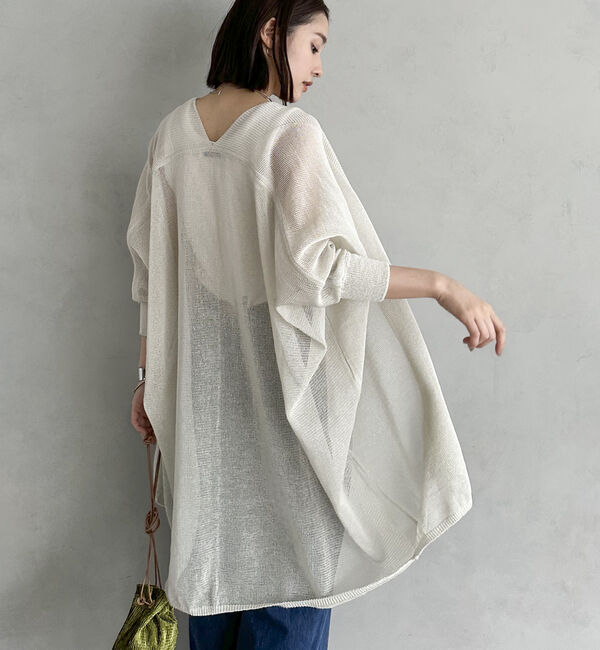 Doux archives「ウォッシャブルコットンオープンメッシュカーディガン」|カーディガン|