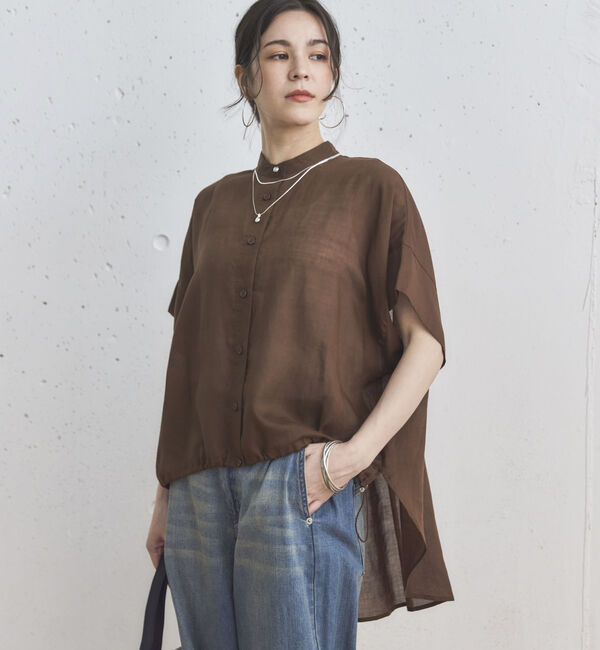 Doux archives「ドロストフレンチラミーシャツ」|シャツ・ブラウス|BROWN