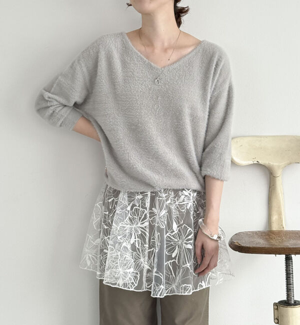 Doux archives「２ＷＡＹシャギープルオーバー」|ニット・セーター|GRAY