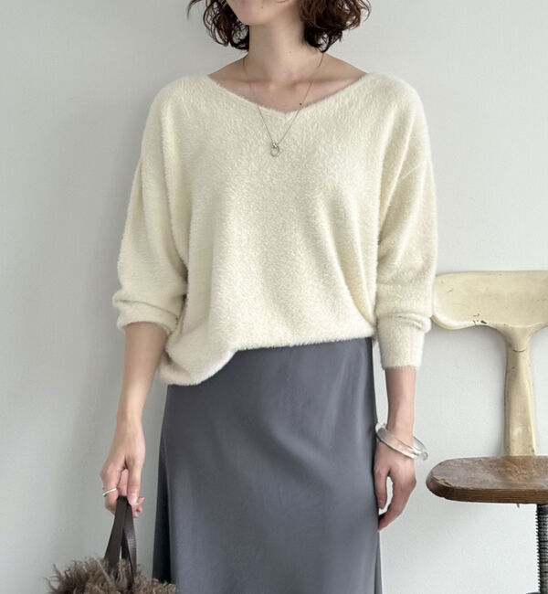 Doux archives「２ＷＡＹシャギープルオーバー」|ニット・セーター|IVORY