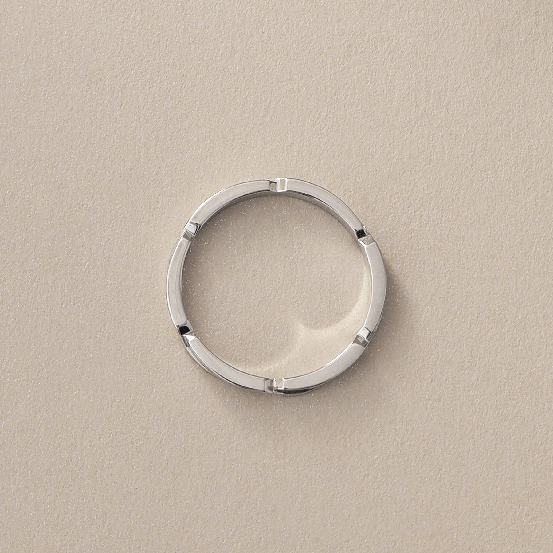 COCOSHNIK「K10連続交差 パートナーリング（メンズ） WG」|リング|