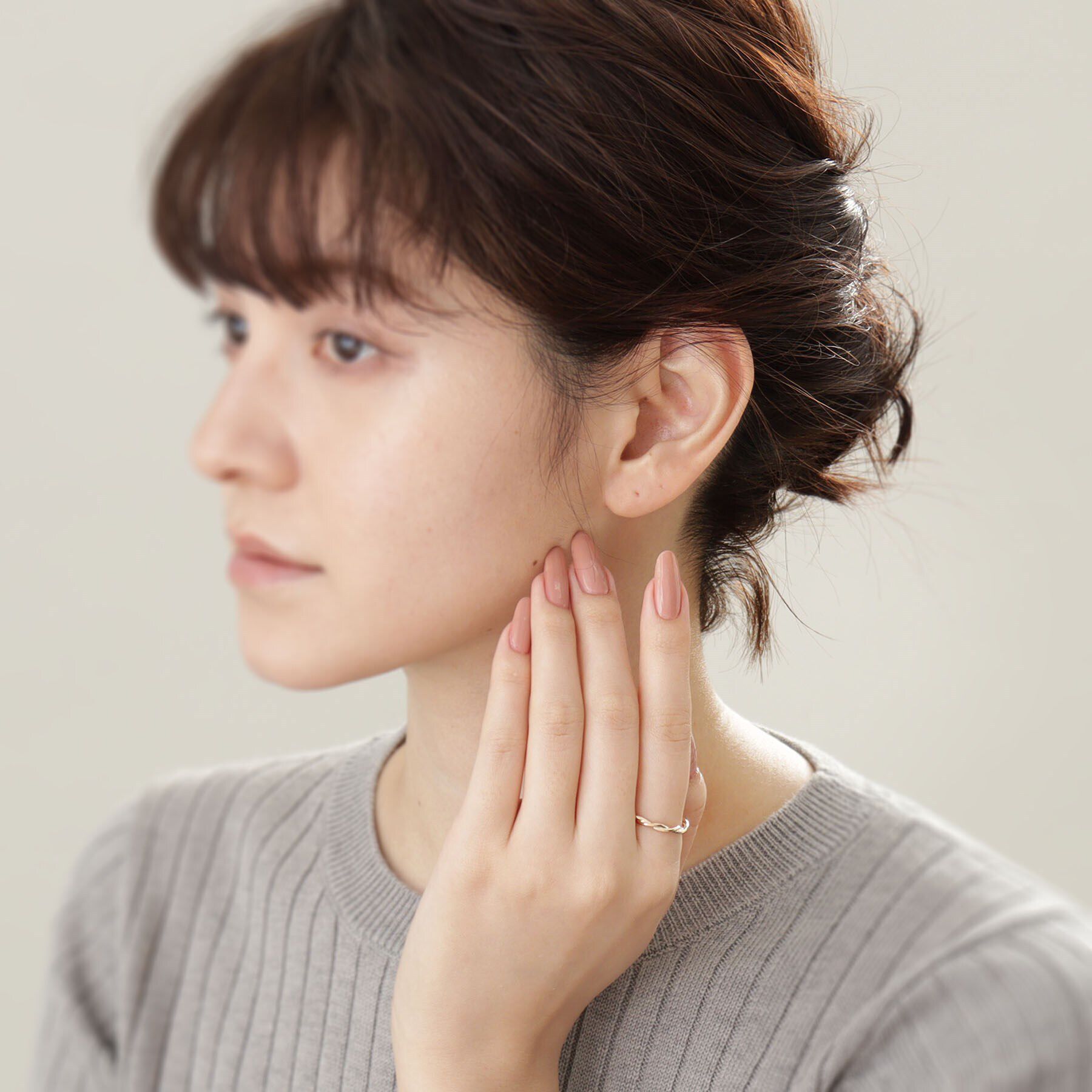 COCOSHNIK「K10丸線ねじり リング（16号）」|リング|