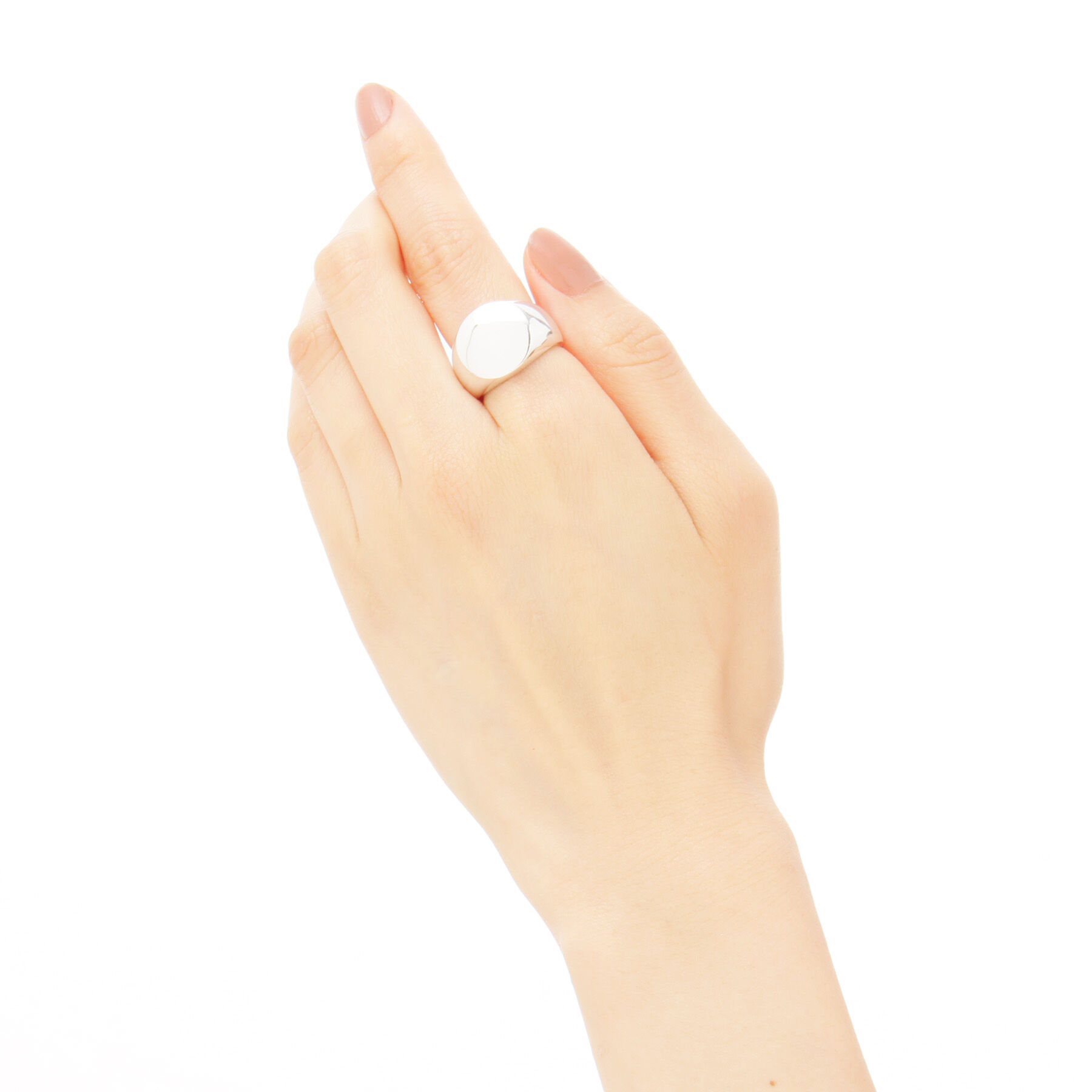 COCOSHNIK「シルバー シグネットリング ラウンド」|リング|