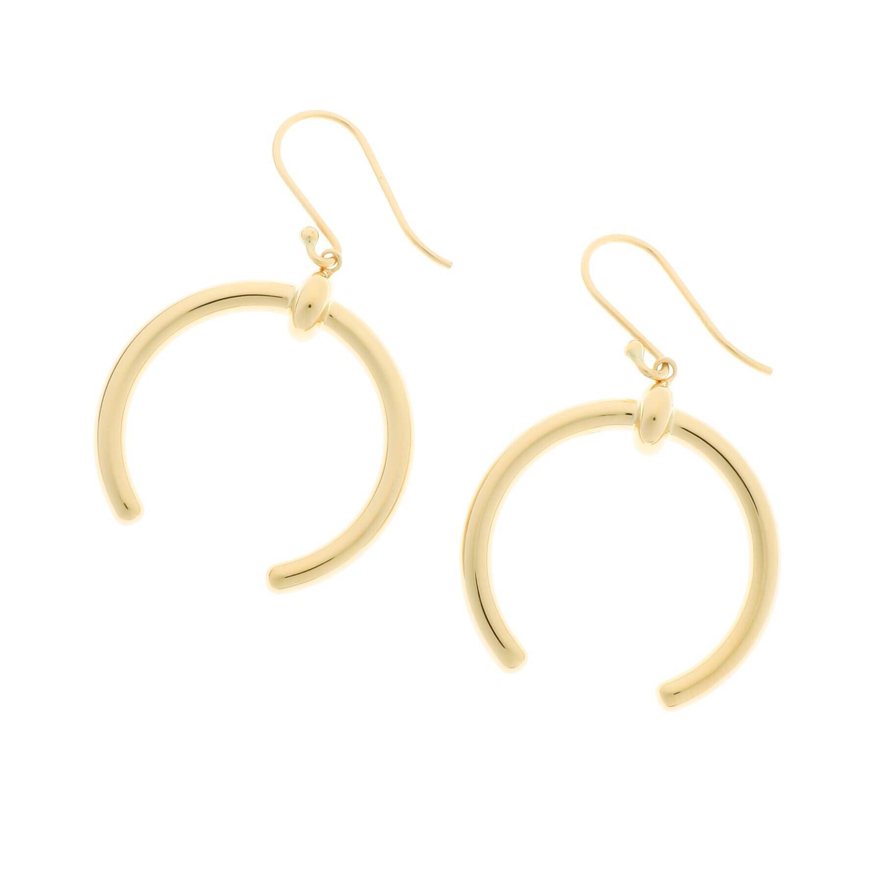 COCOSHNIK「K10中空馬蹄モチーフ フックピアス」|ピアス|