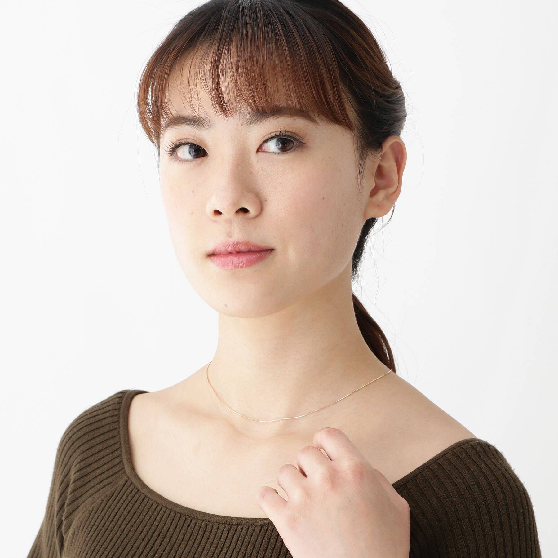 COCOSHNIK「K10ベネチアン ラリエット ネックレス」|ネックレス|