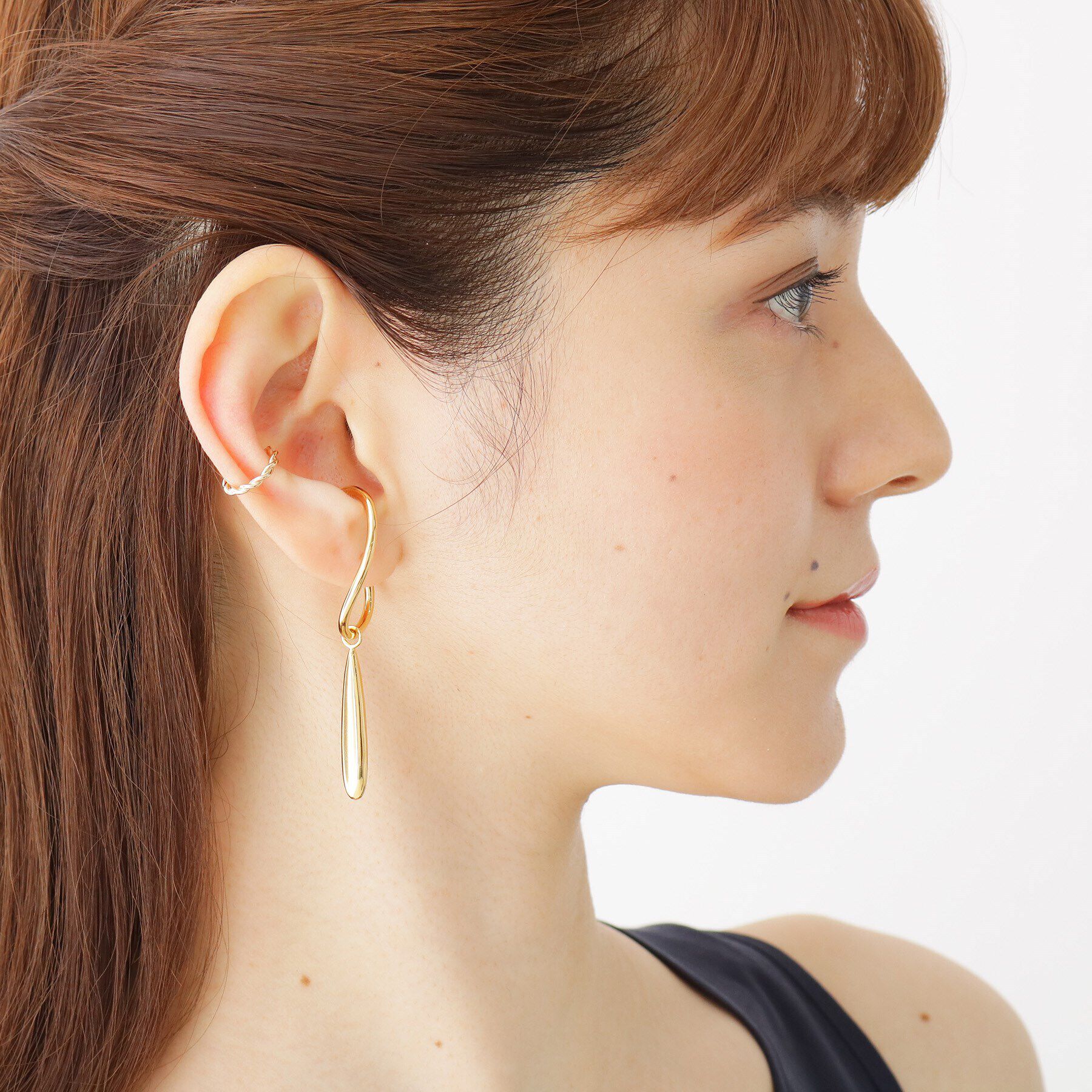 COCOSHNIK「シルバー ラップイヤーカフ（右耳用） GP」|イヤリング|