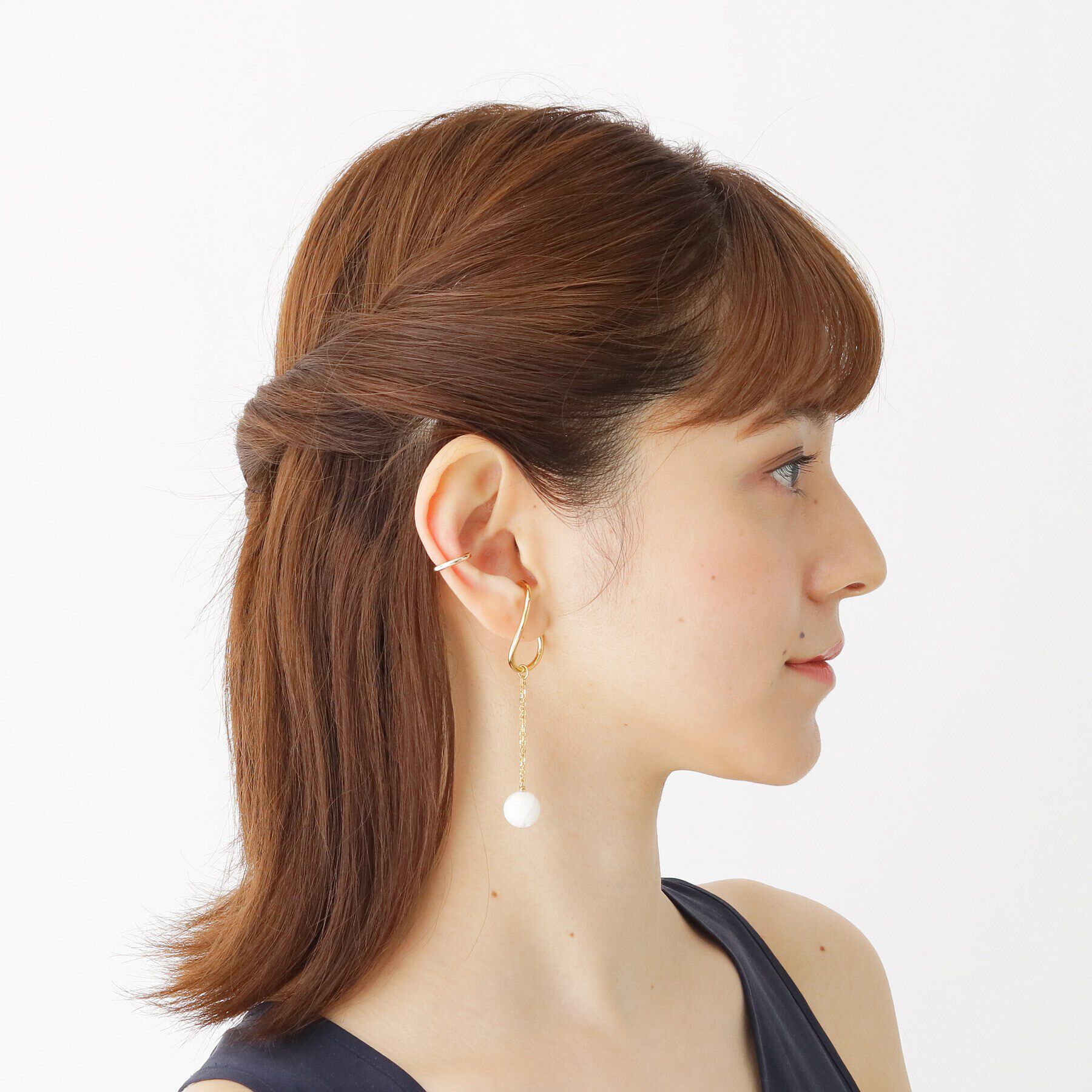 COCOSHNIK「シルバー ラップイヤーカフ（右耳用） GP」|イヤリング|