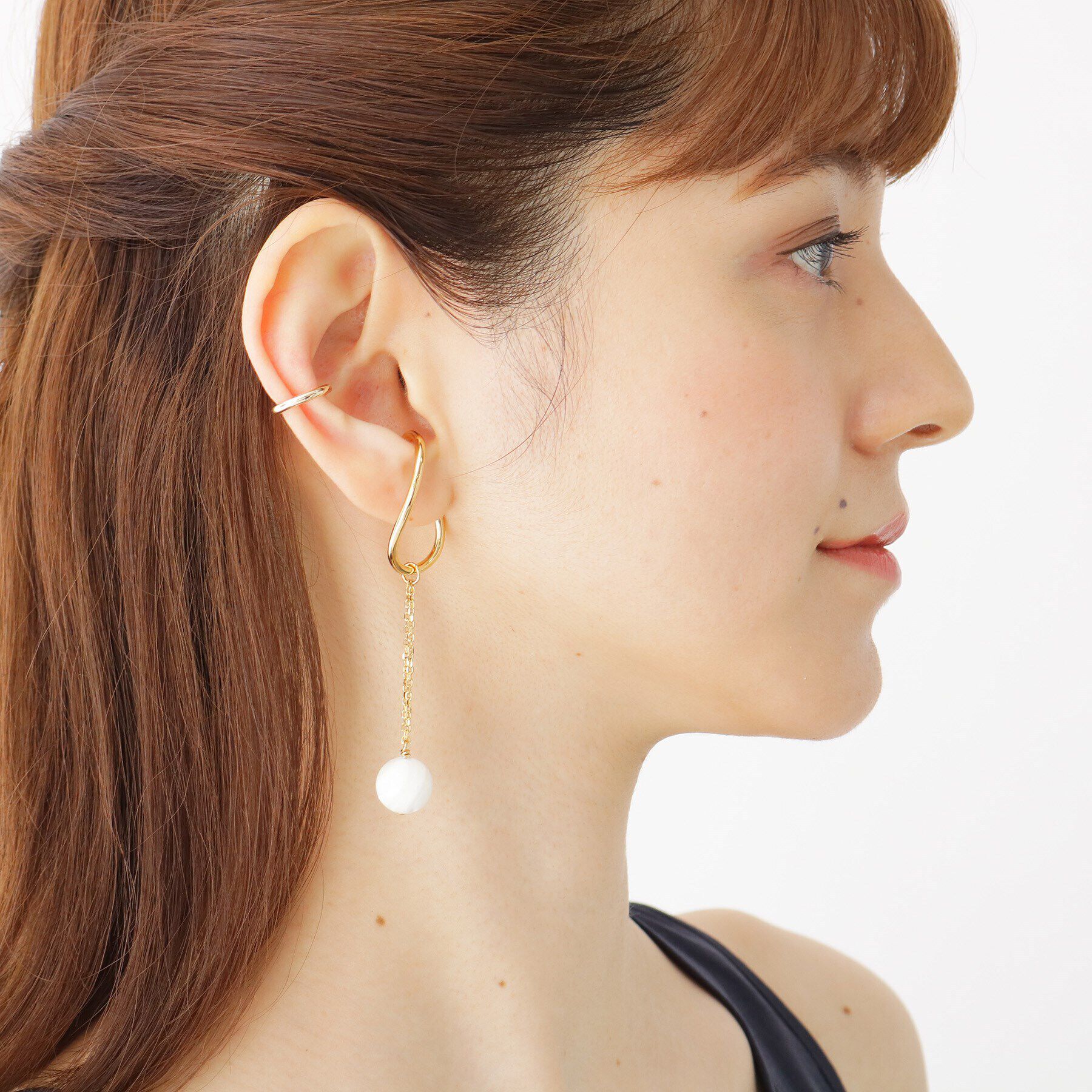 COCOSHNIK「シルバー ラップイヤーカフ（右耳用） GP」|イヤリング|