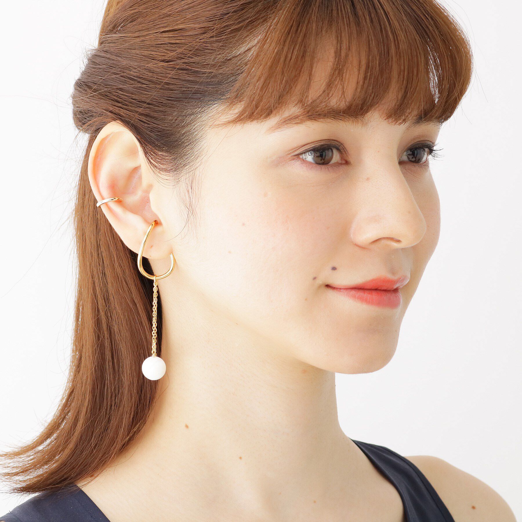 COCOSHNIK「シルバー ラップイヤーカフ（右耳用） GP」|イヤリング|