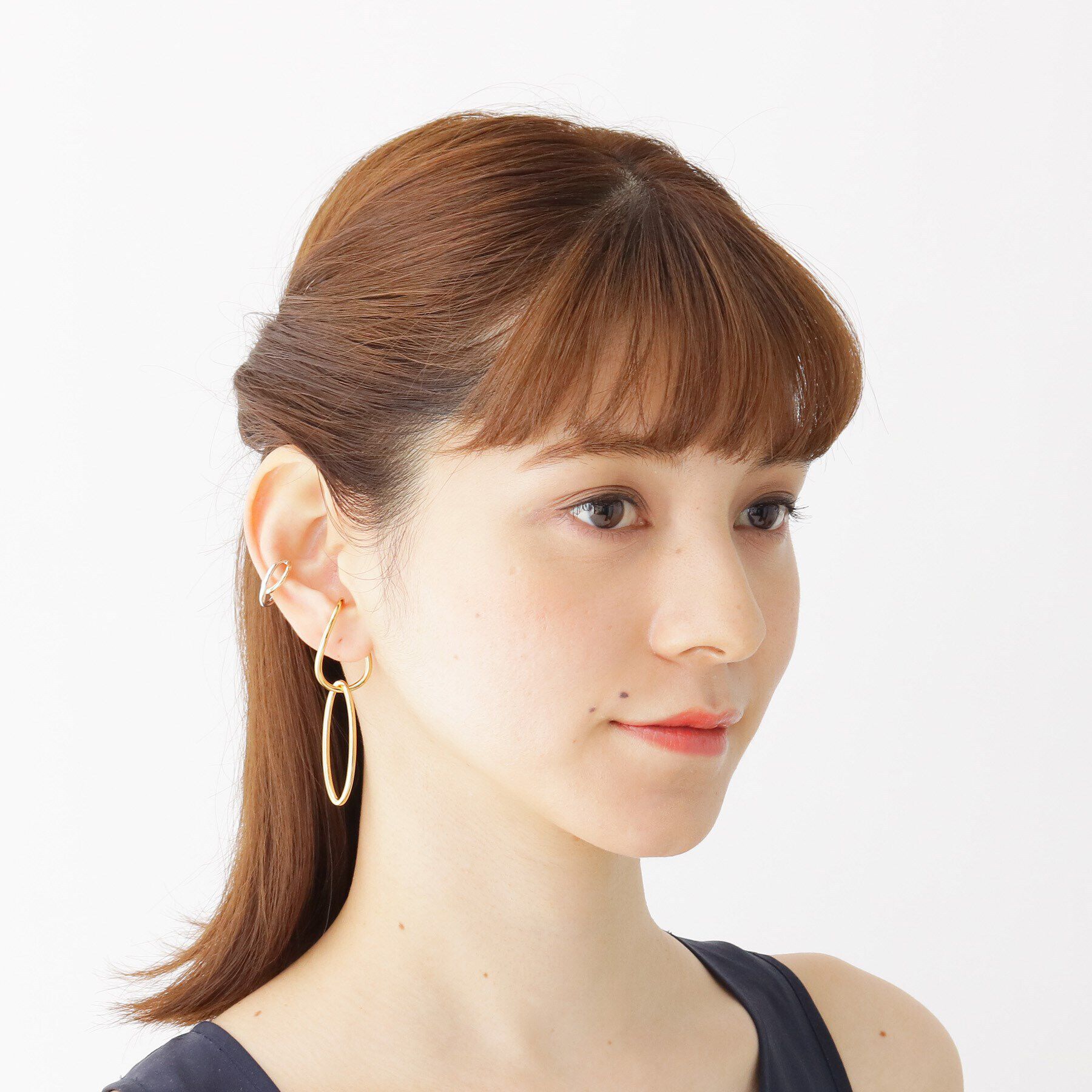 COCOSHNIK「シルバー ラップイヤーカフ（右耳用） GP」|イヤリング|