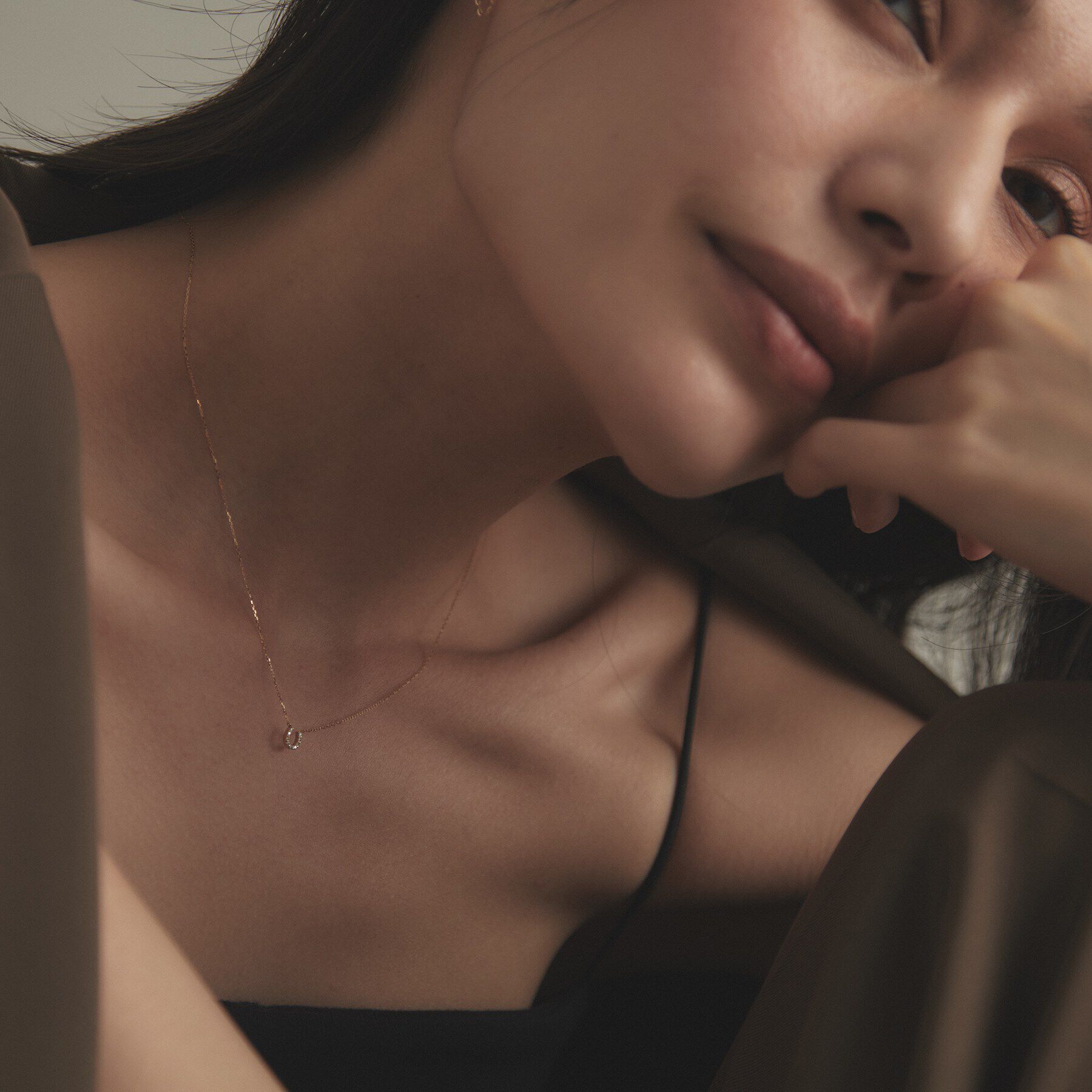 COCOSHNIK「K18ダイヤモンド 馬蹄モチーフ ネックレス」|ネックレス|