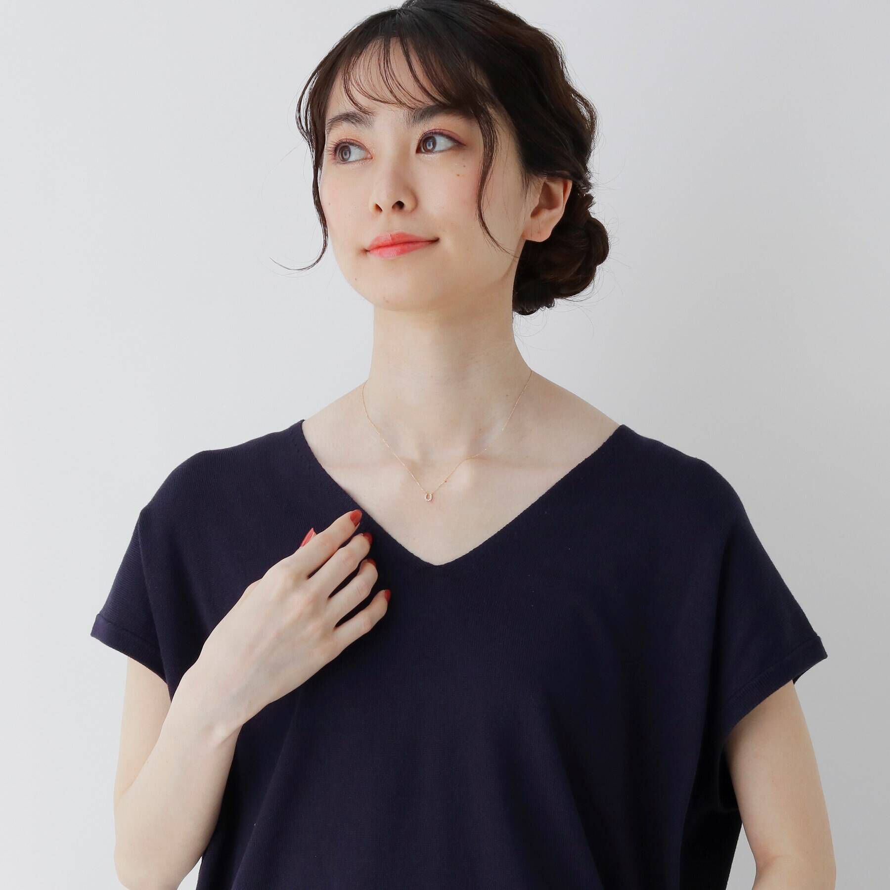 COCOSHNIK「K18ダイヤモンド 馬蹄モチーフ ネックレス」|ネックレス|