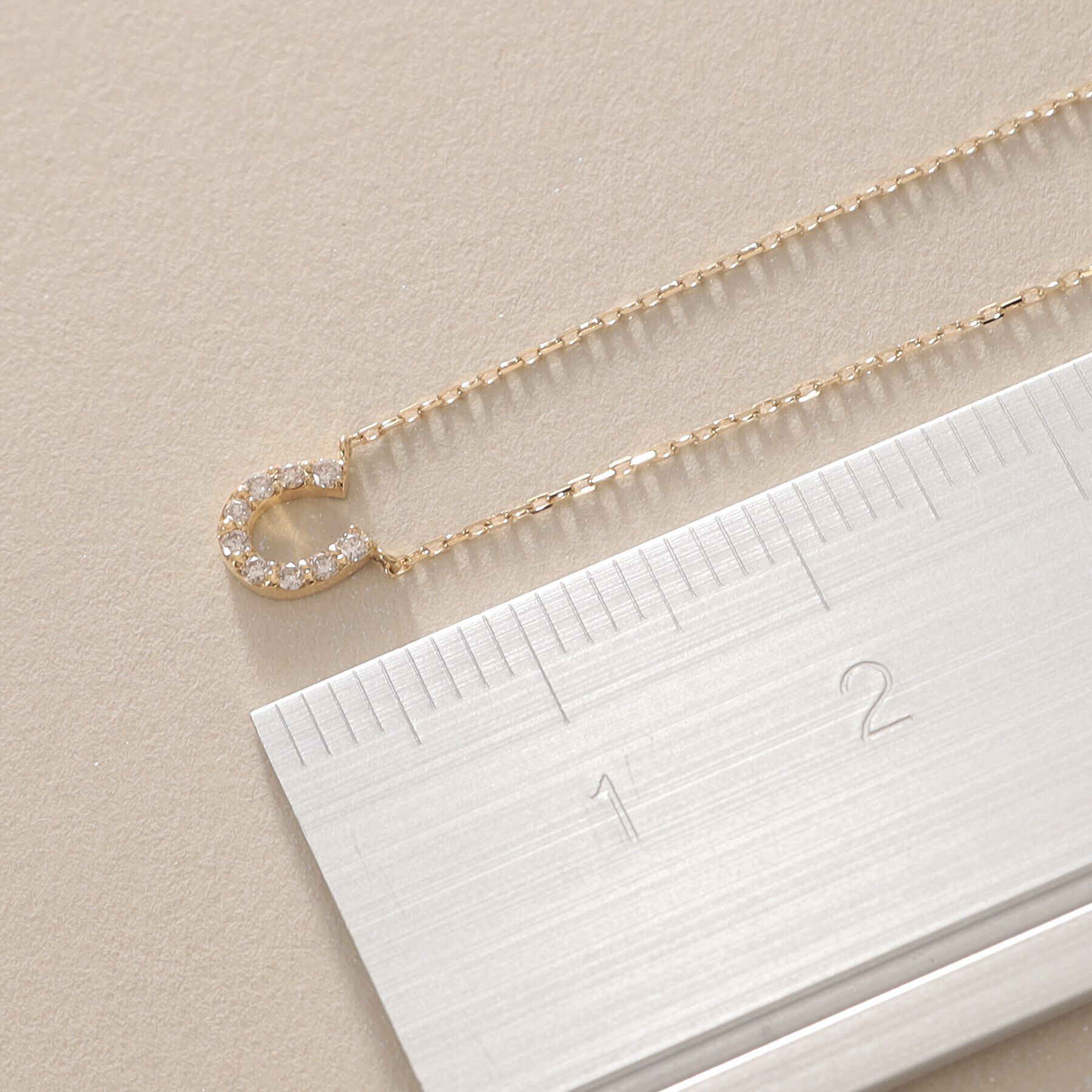 COCOSHNIK「K18ダイヤモンド 馬蹄モチーフ ネックレス」|ネックレス|