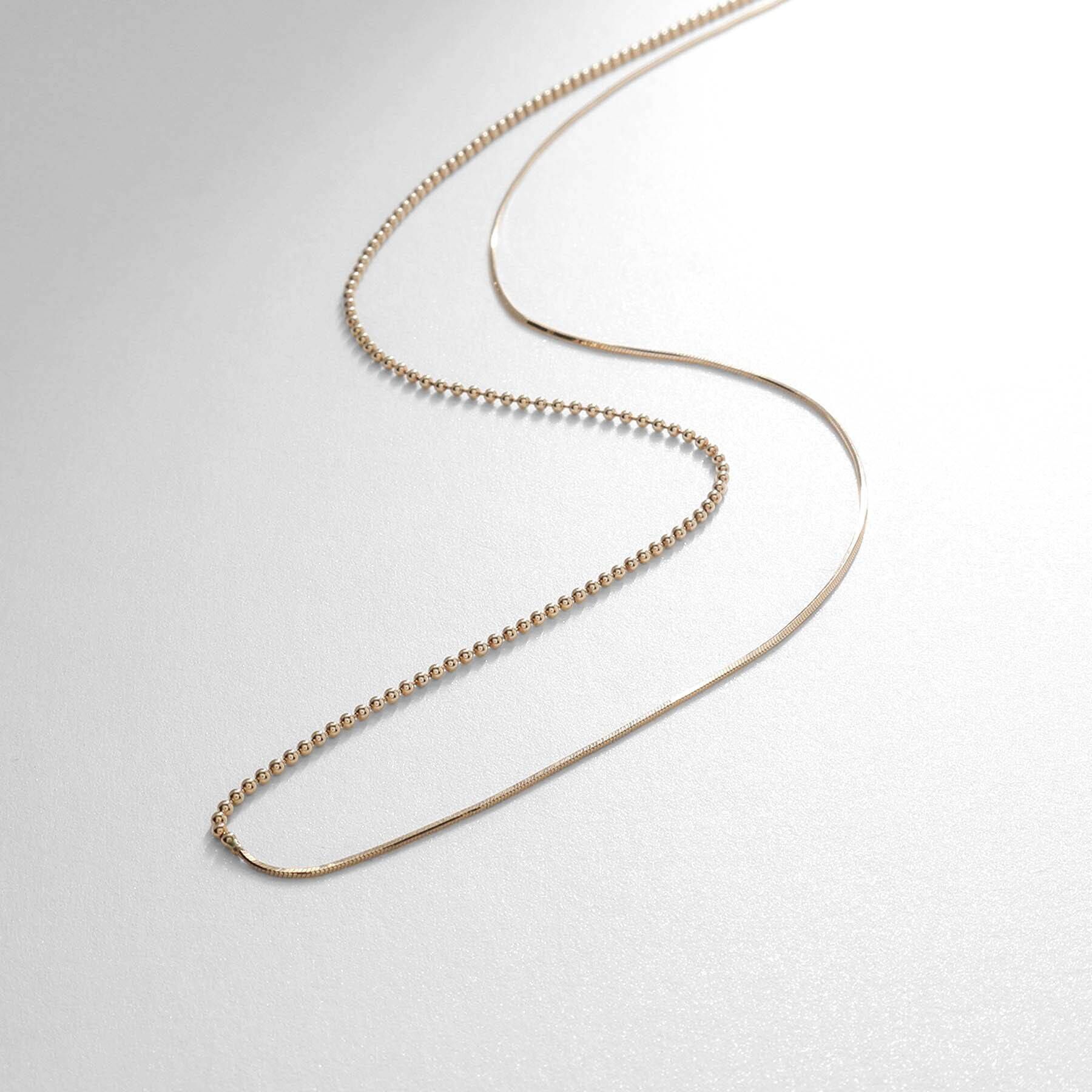 COCOSHNIK「K10ボール&times;コンパクト セパレートネックレス」|ネックレス|