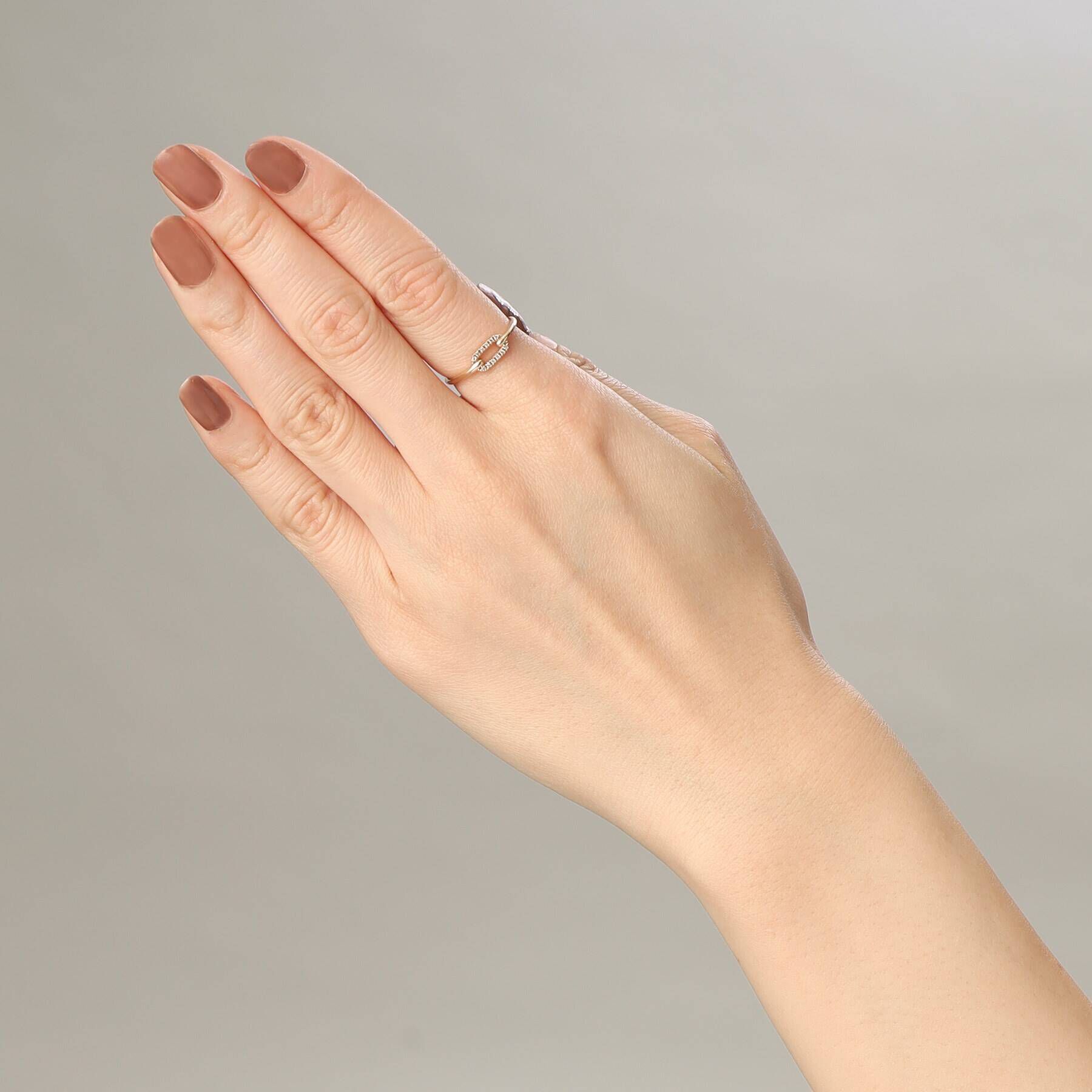 COCOSHNIK「K10ダイヤモンド リンクチェーンモチーフ リング」|リング|