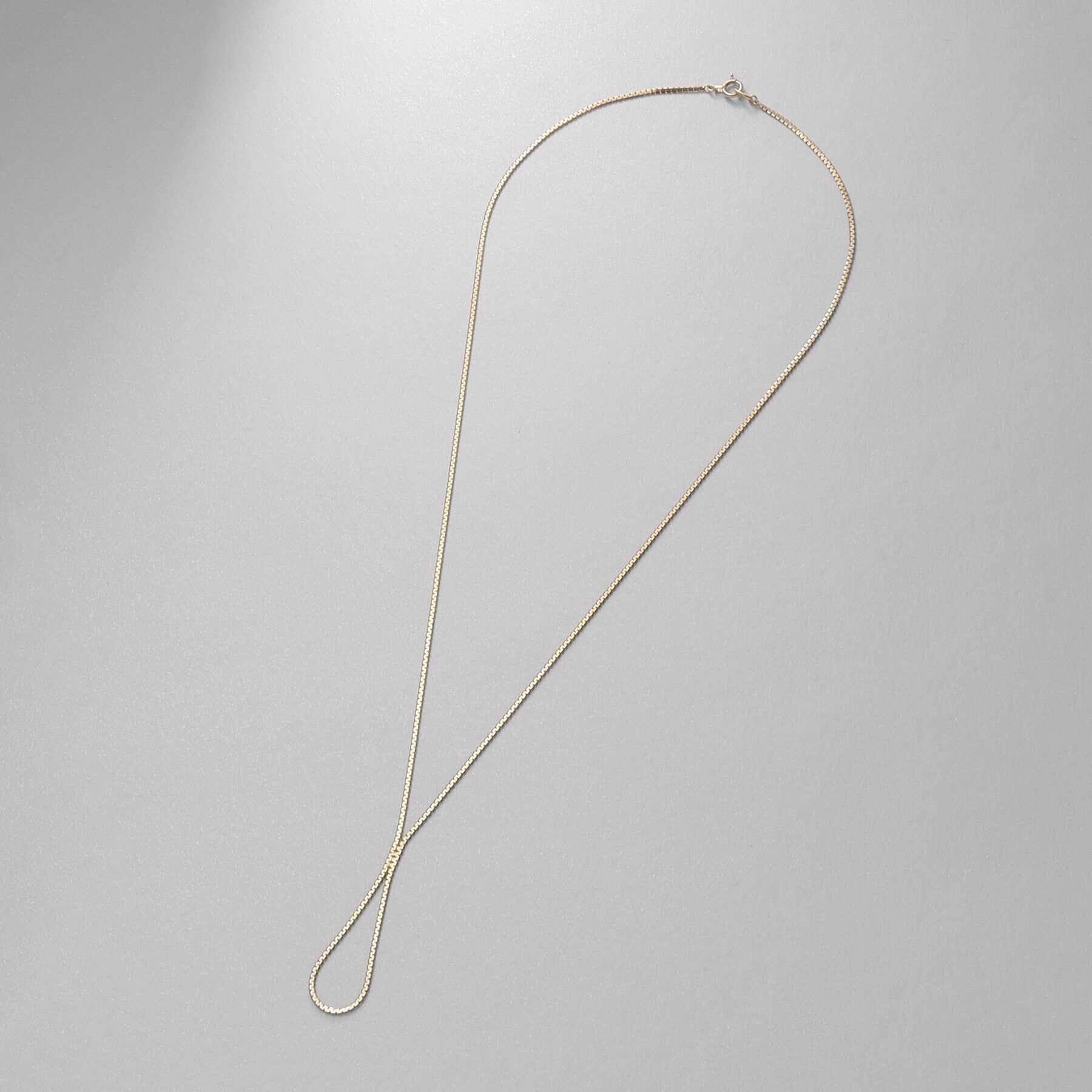 COCOSHNIK「K10ベネチアンフラットチェーンドレープY字 ネックレス小」|ネックレス|