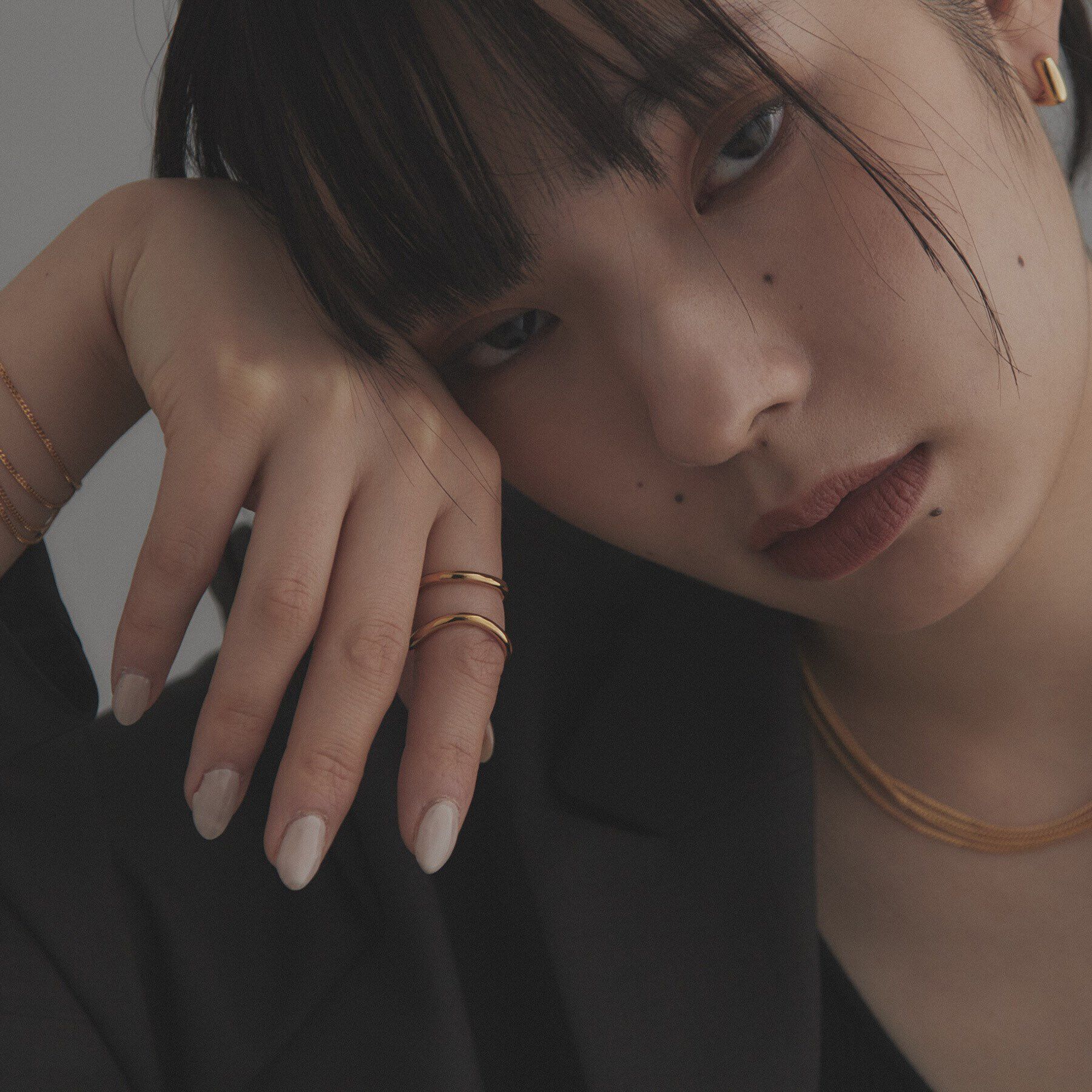 COCOSHNIK ONKITSCH「シルバー ラインリング スロープ GP」|リング|