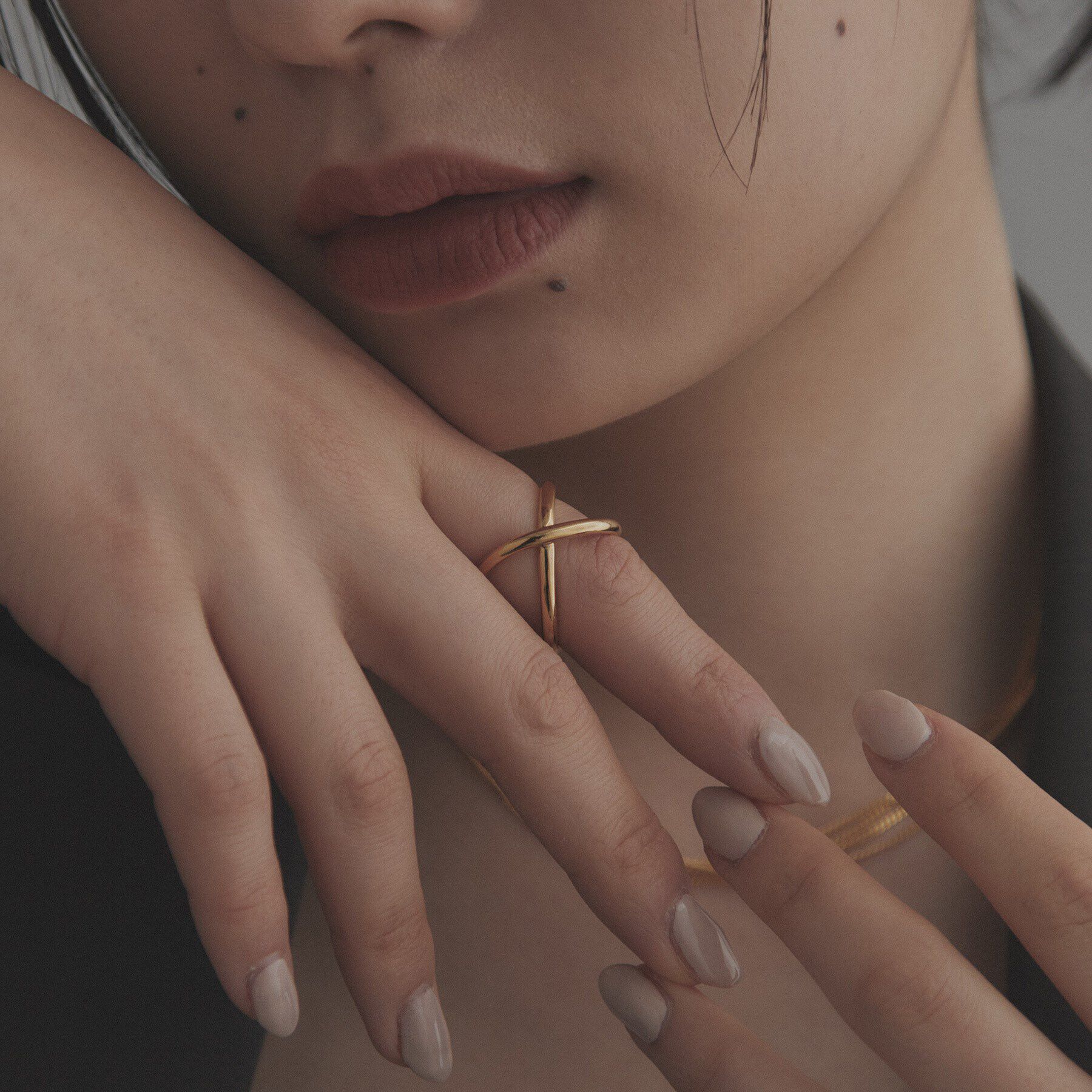 COCOSHNIK ONKITSCH「シルバー ラインリング スロープ GP」|リング|