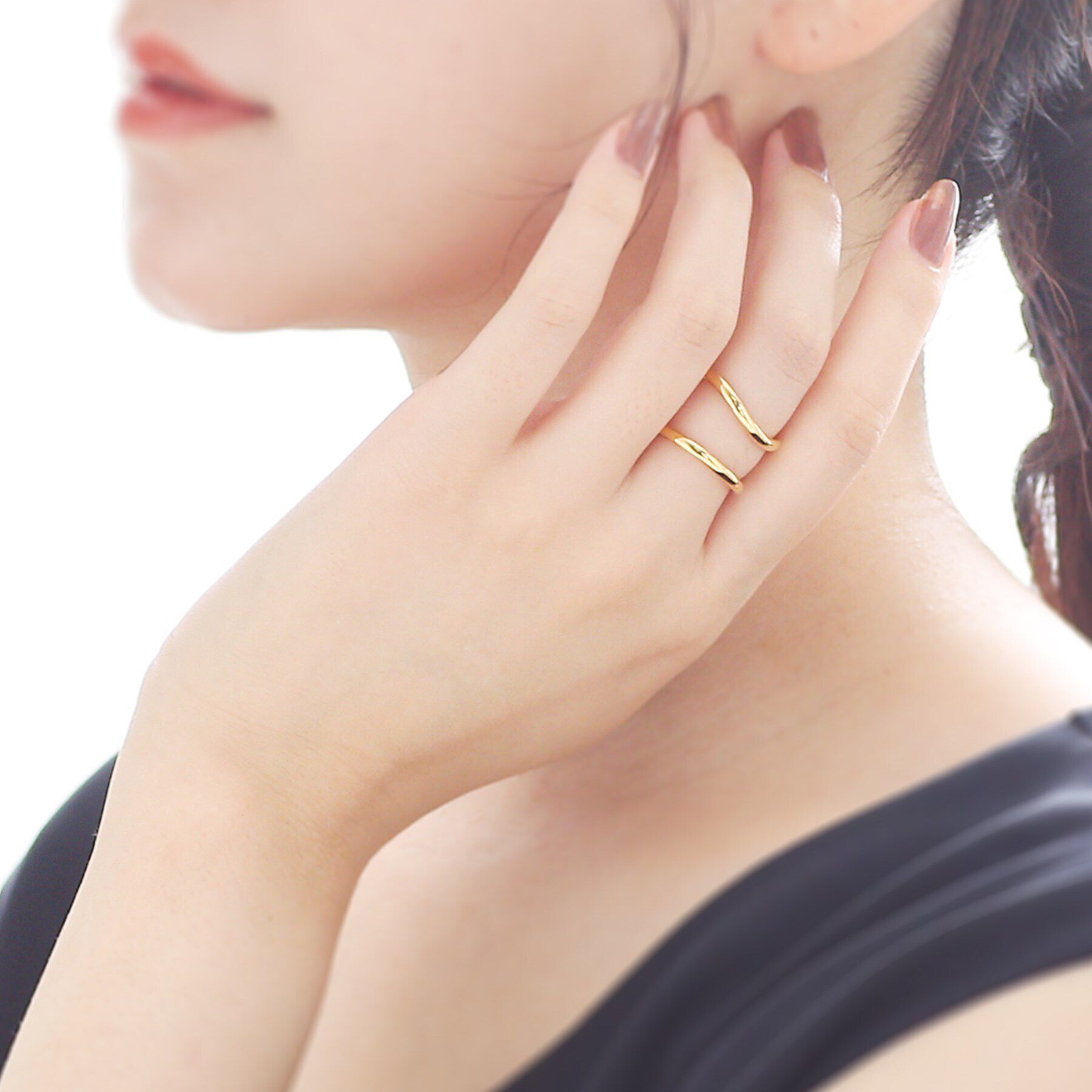 COCOSHNIK ONKITSCH「シルバー ラインリング スロープ GP」|リング|