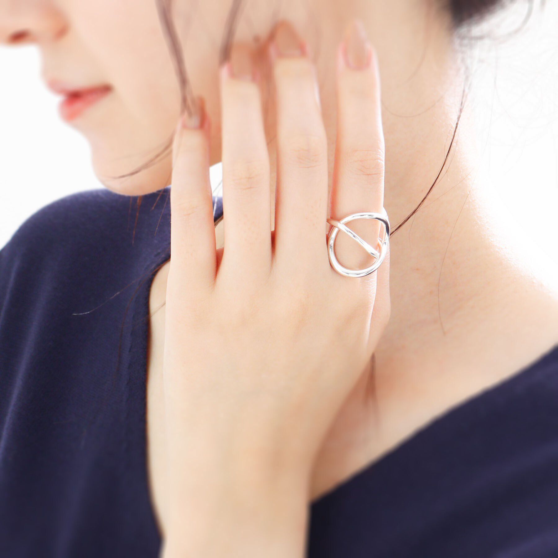 COCOSHNIK ONKITSCH「シルバー リングイヤーカフ エンタングル」|リング|