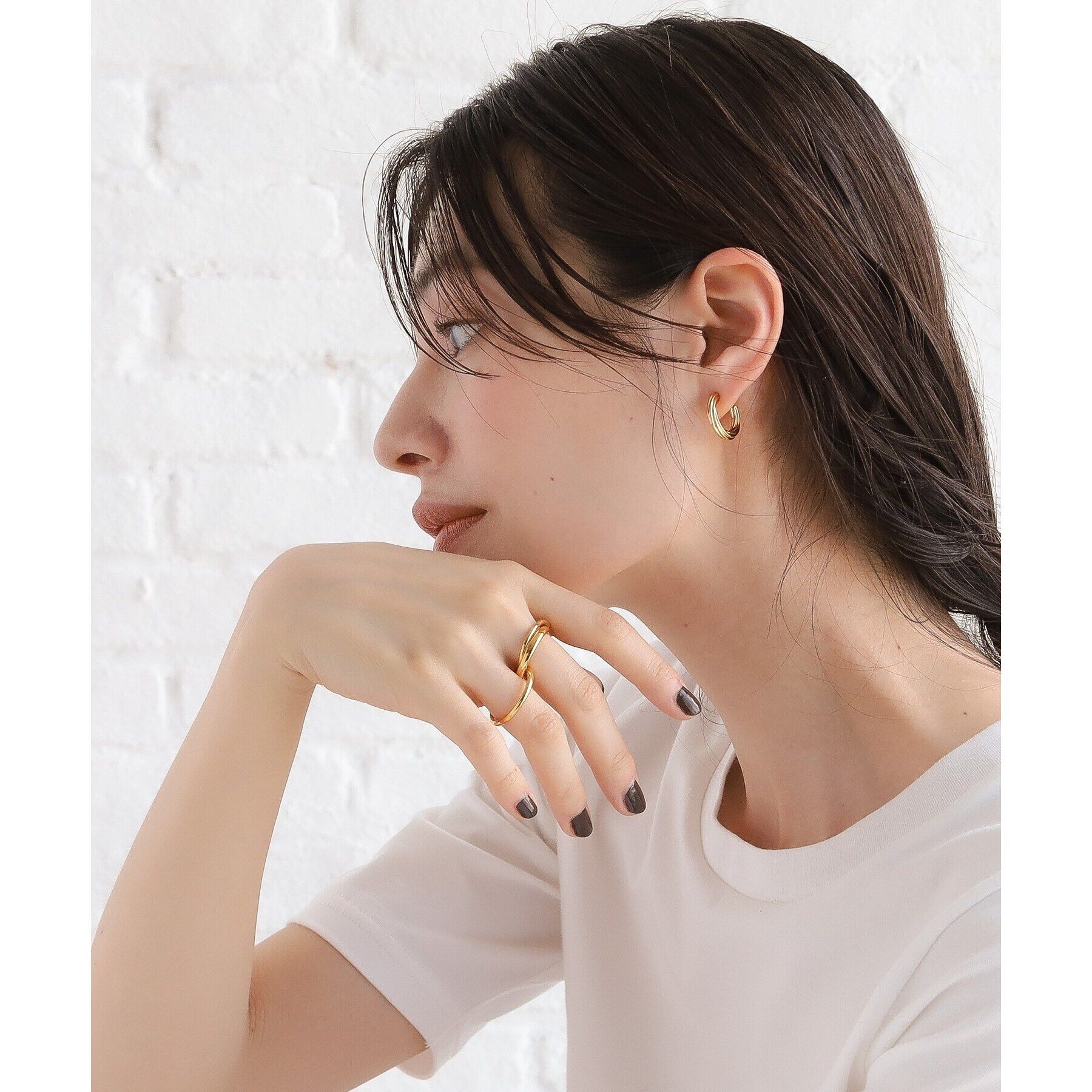 COCOSHNIK ONKITSCH「シルバー スモールフープ スクリューピアス GP」|ピアス|