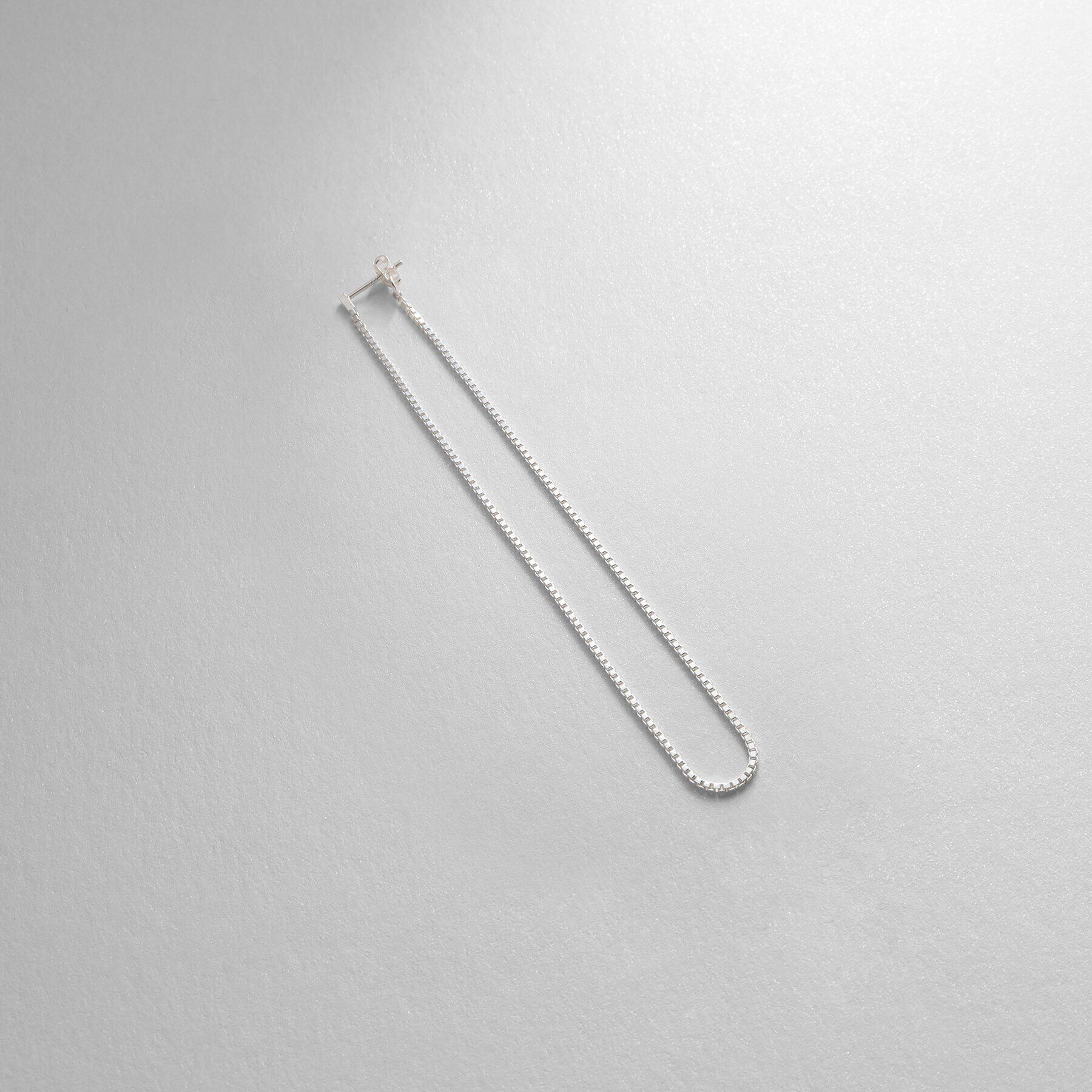 COCOSHNIK ONKITSCH「シルバー チェーンピアスベネチアン ロングフープ（片耳用）」|ピアス|