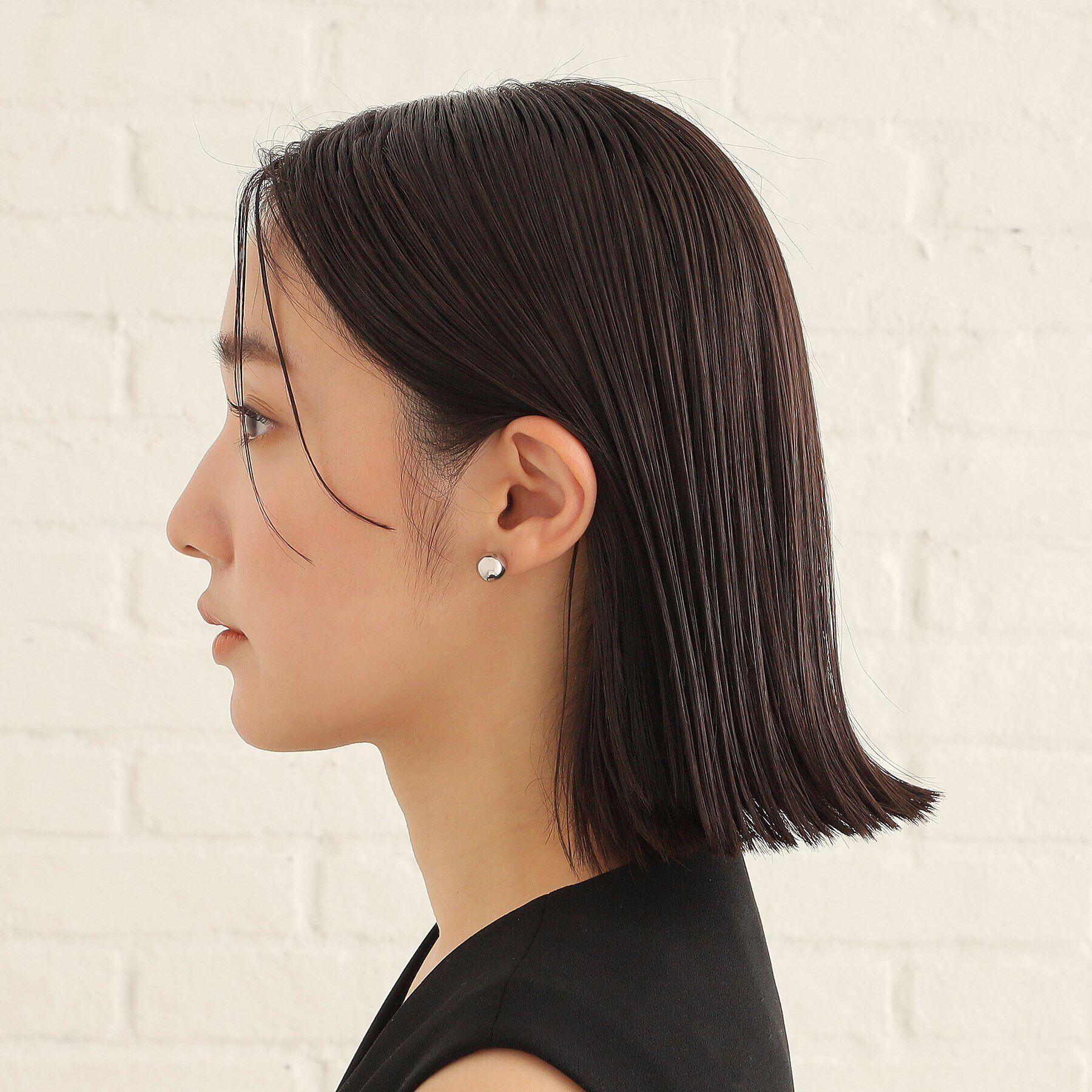 COCOSHNIK ONKITSCH「シルバー ホロウボール スタッドピアスS」|ピアス|