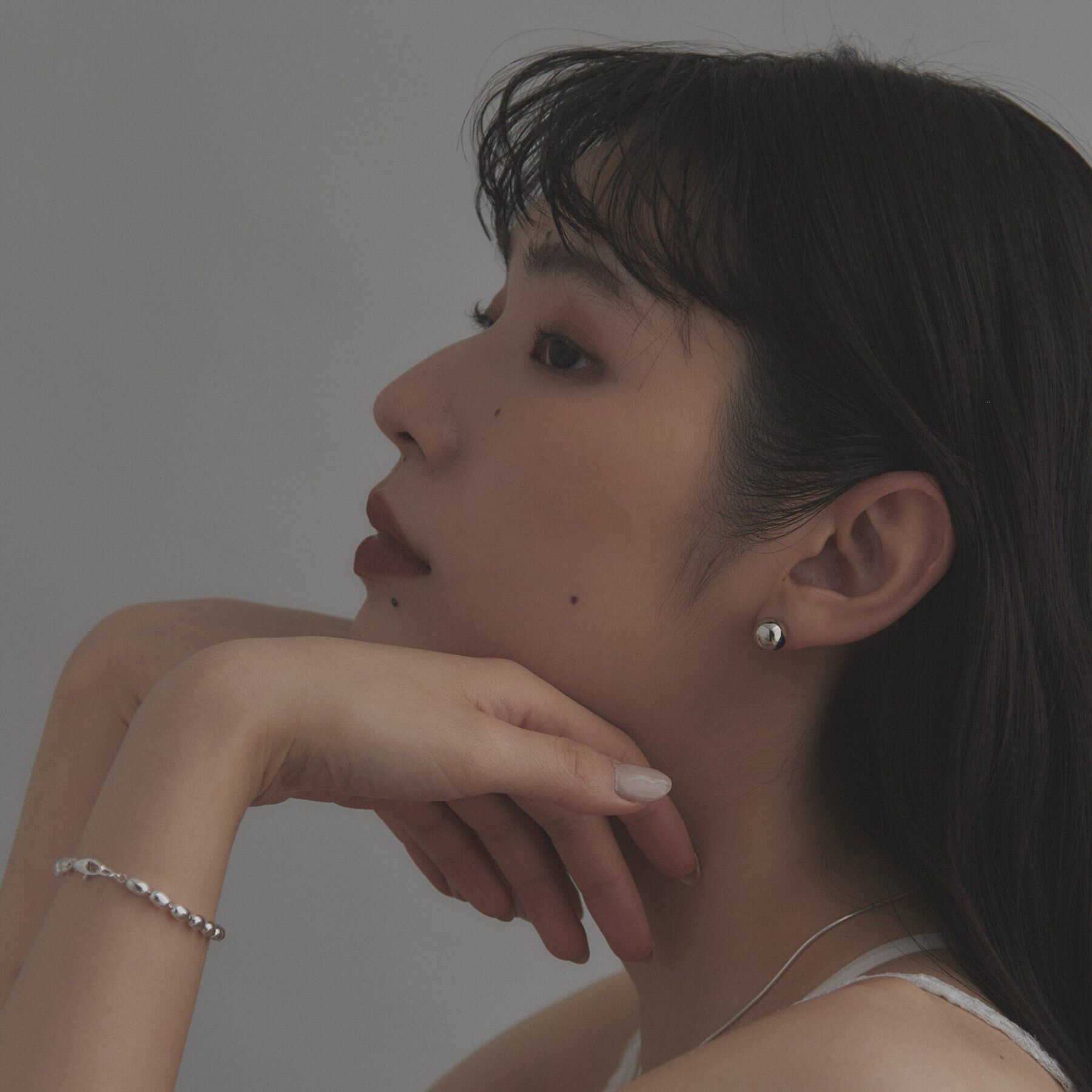 COCOSHNIK ONKITSCH「シルバー ホロウボール スタッドピアスS」|ピアス|