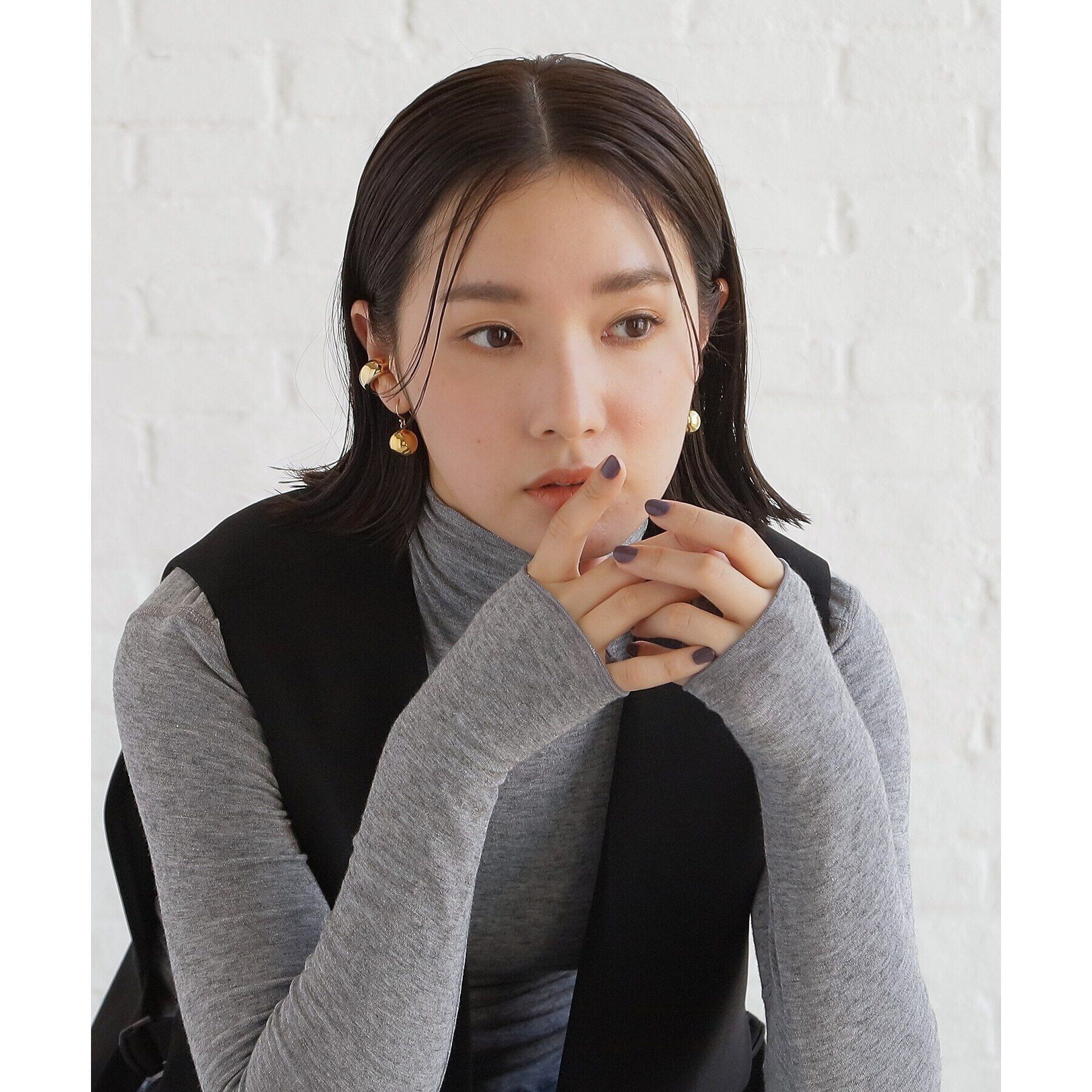 COCOSHNIK ONKITSCH「シルバー ホロウボール フックピアス GP」|ピアス|