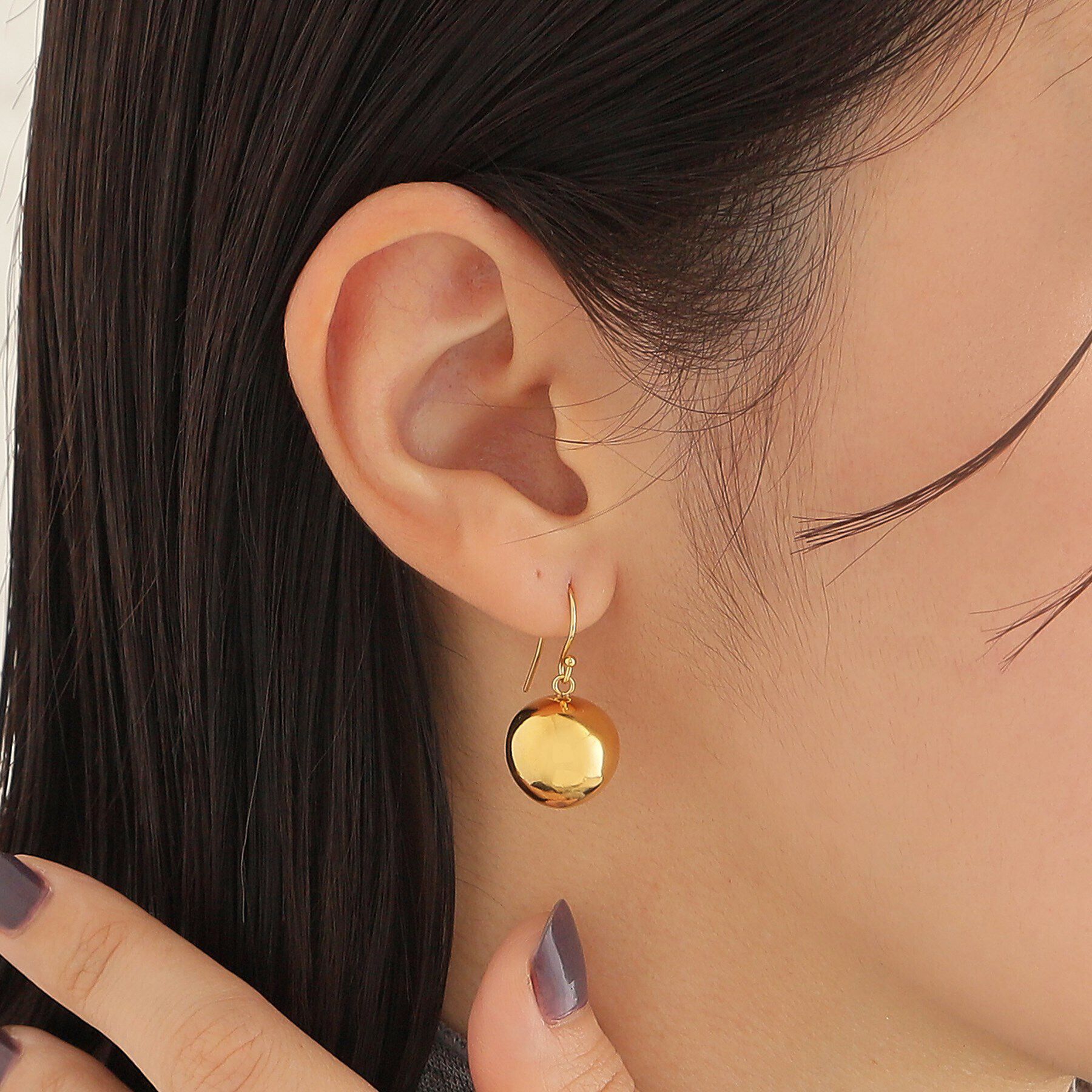 COCOSHNIK ONKITSCH「シルバー ホロウボール フックピアス GP」|ピアス|