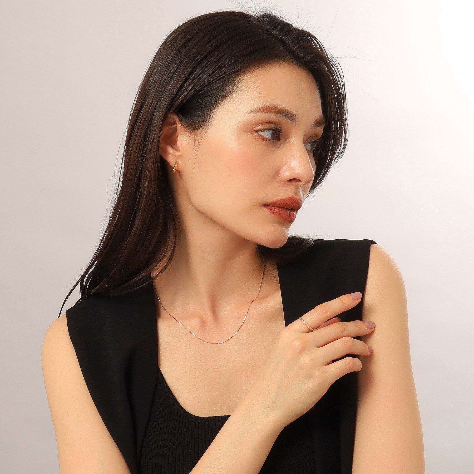 COCOSHNIK「K10ロックカット リング」|リング|