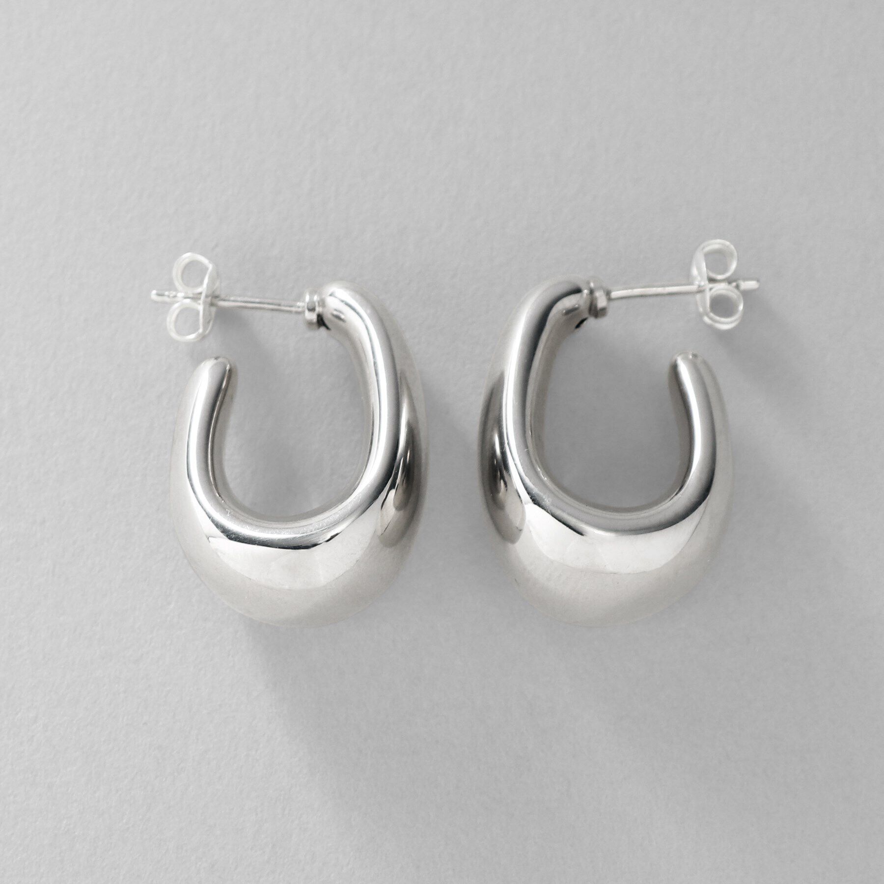 COCOSHNIK ONKITSCH「シルバー ホロウフープ ドロップピアス」|ピアス|