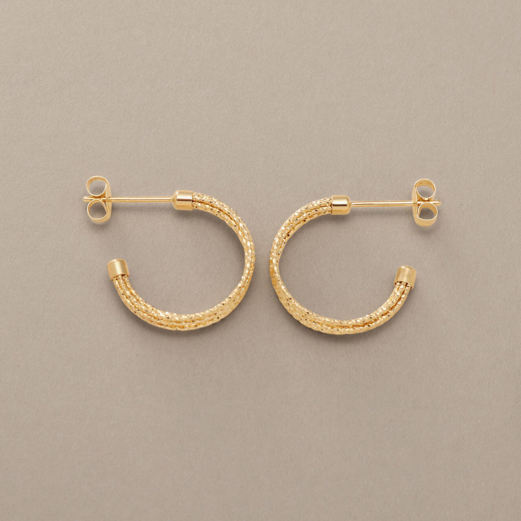 COCOSHNIK「K18ミラーカット7連 フープピアス」|ピアス|