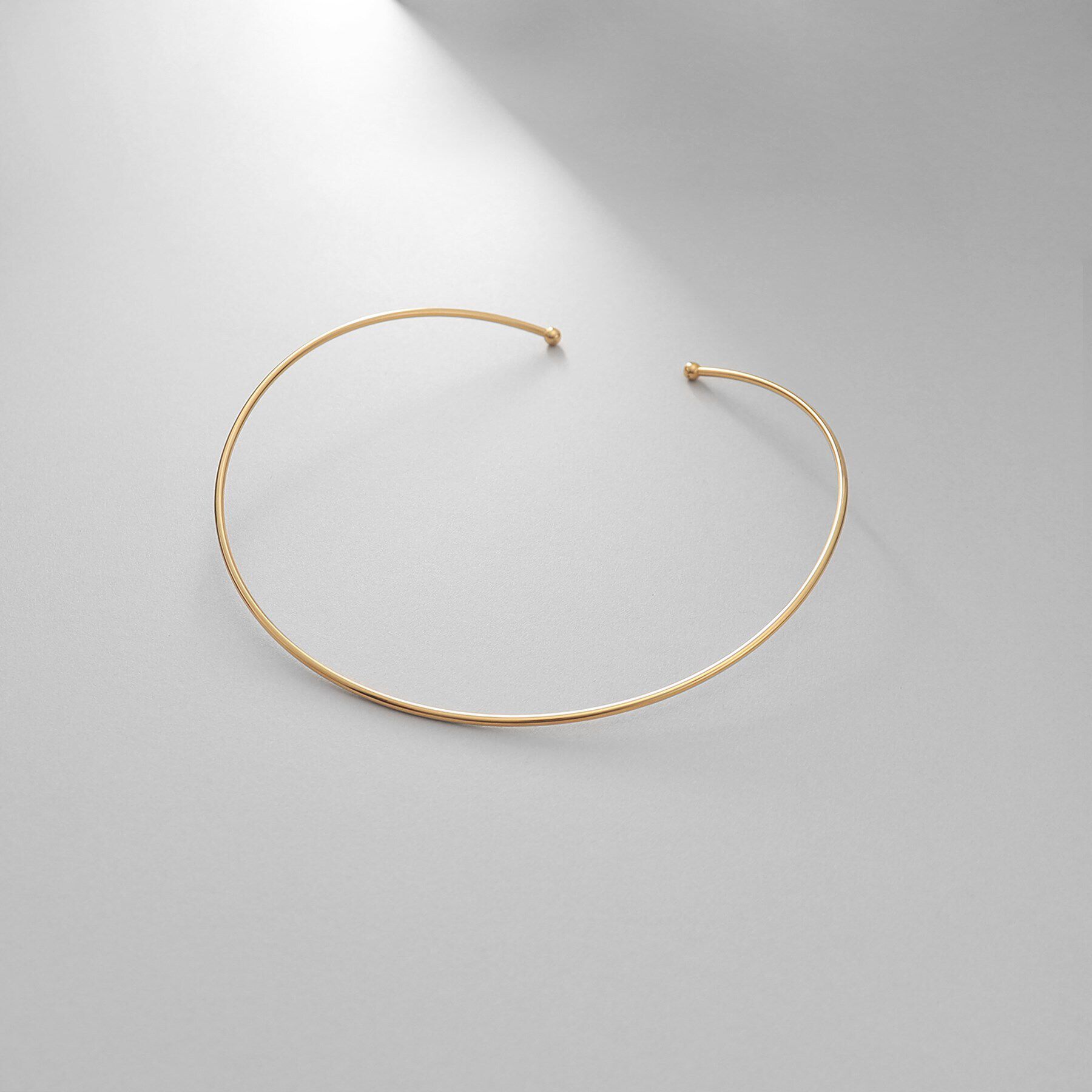 COCOSHNIK ONKITSCH「シルバー ホロウフレキシブルチョーカー GP」|ネックレス|ゴールド(600)