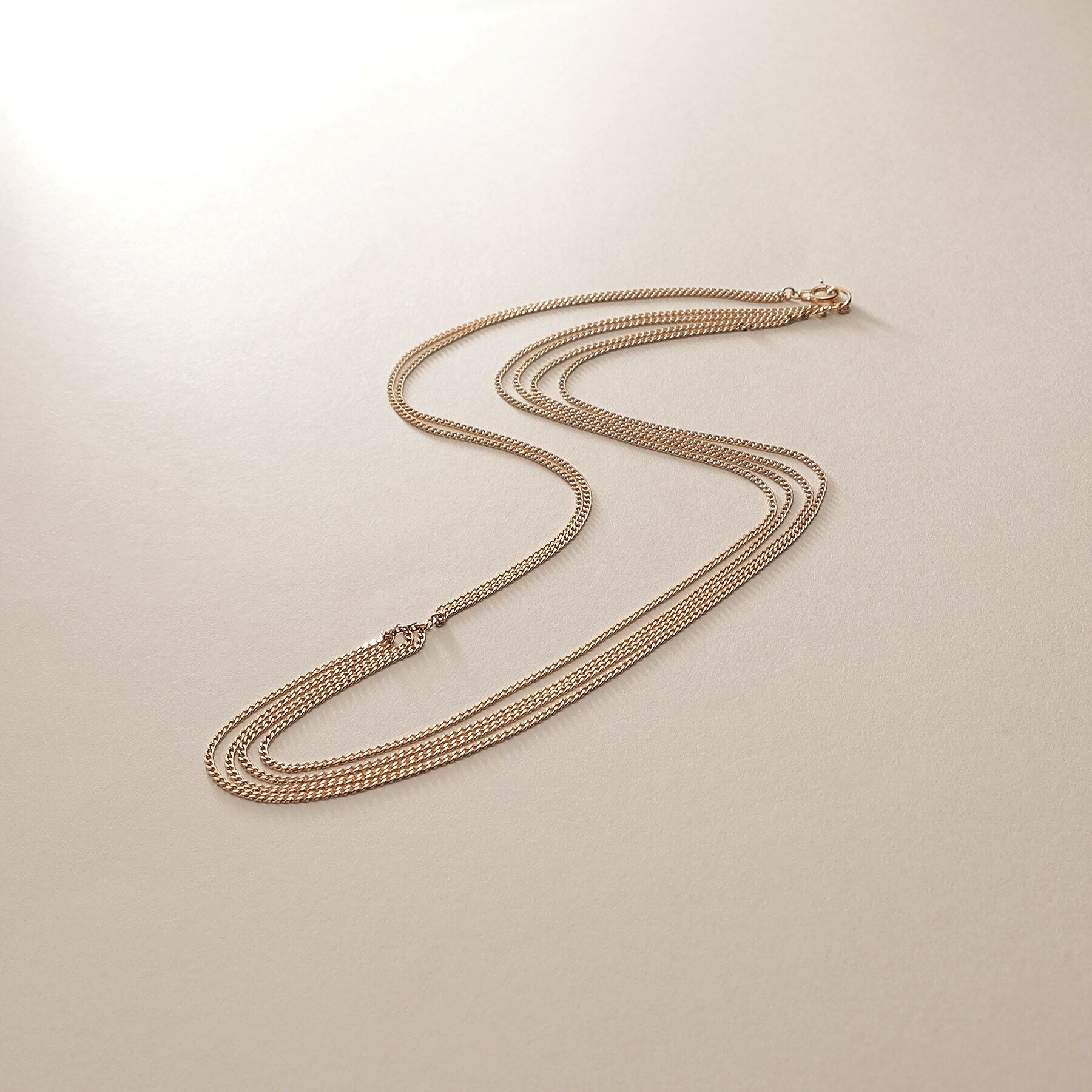 COCOSHNIK「K10キヘイアシンメトリードレープ ネックレス」|ネックレス|