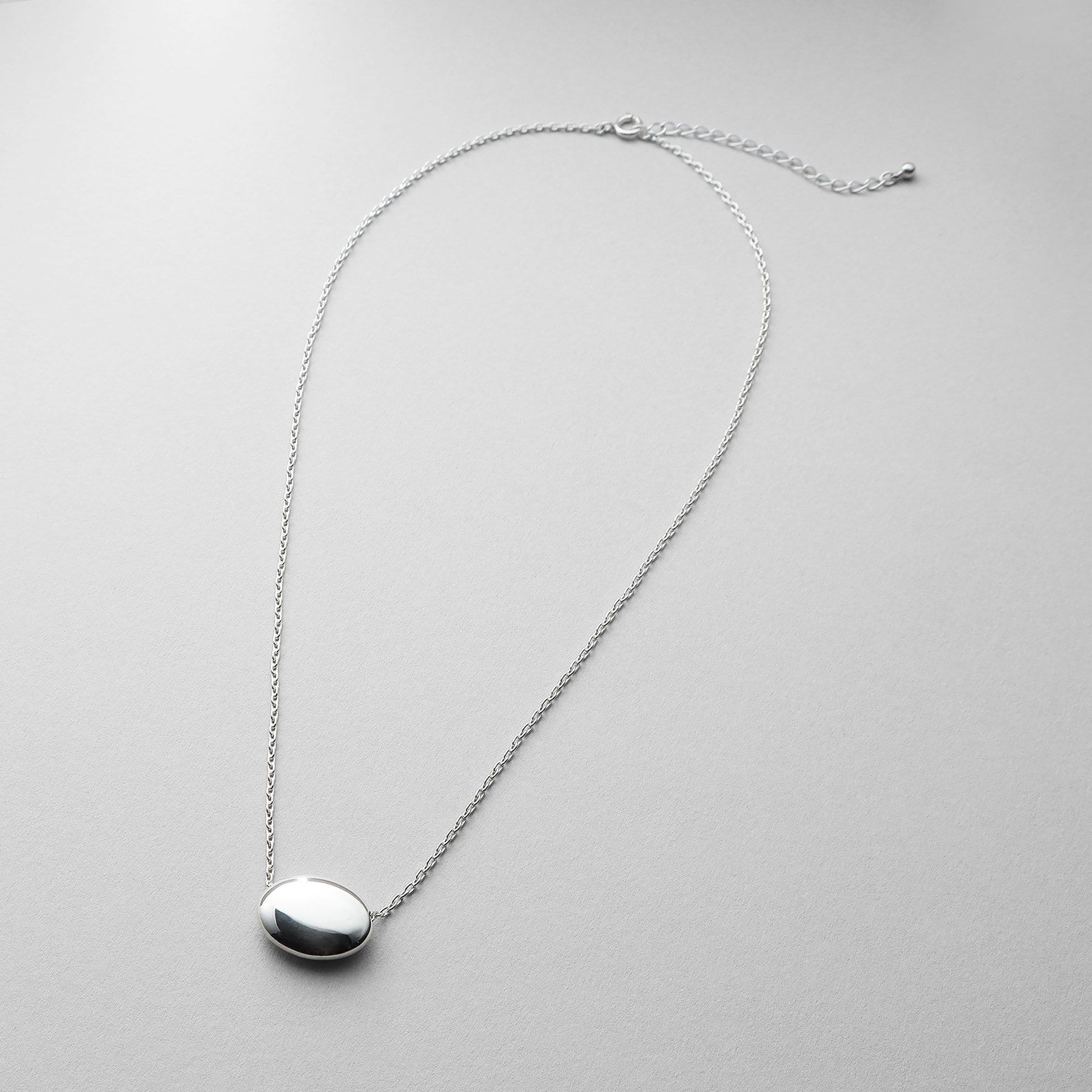 COCOSHNIK ONKITSCH「シルバー ホロウオーバルシェイプネックレスS」|ネックレス|