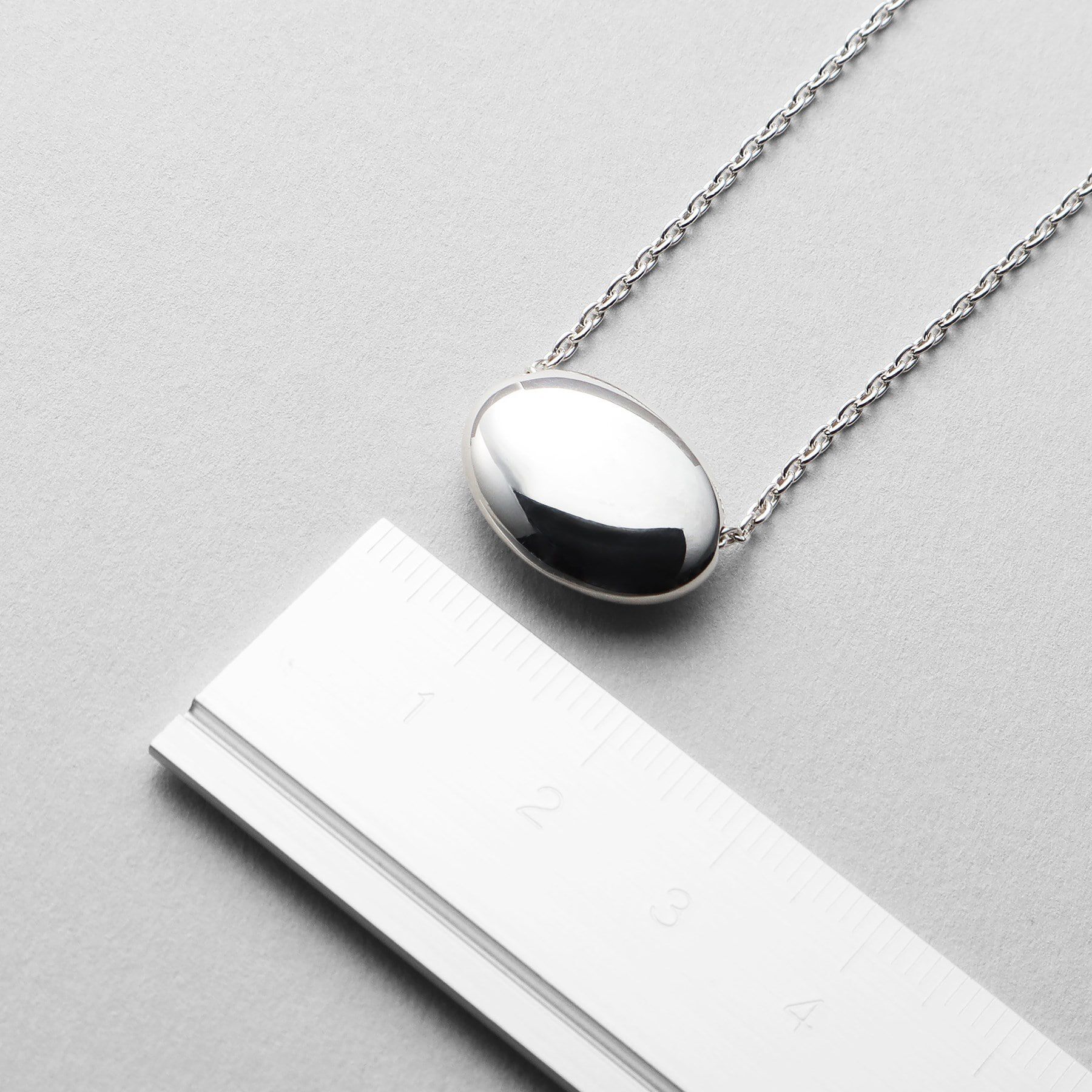 COCOSHNIK ONKITSCH「シルバー ホロウオーバルシェイプネックレスS」|ネックレス|