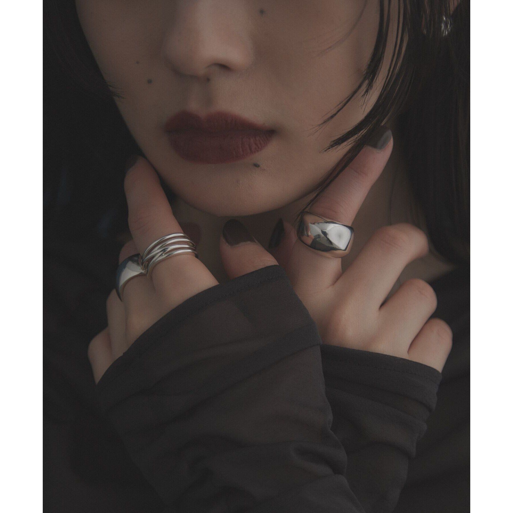 COCOSHNIK ONKITSCH「シルバー スラントリング」|リング|